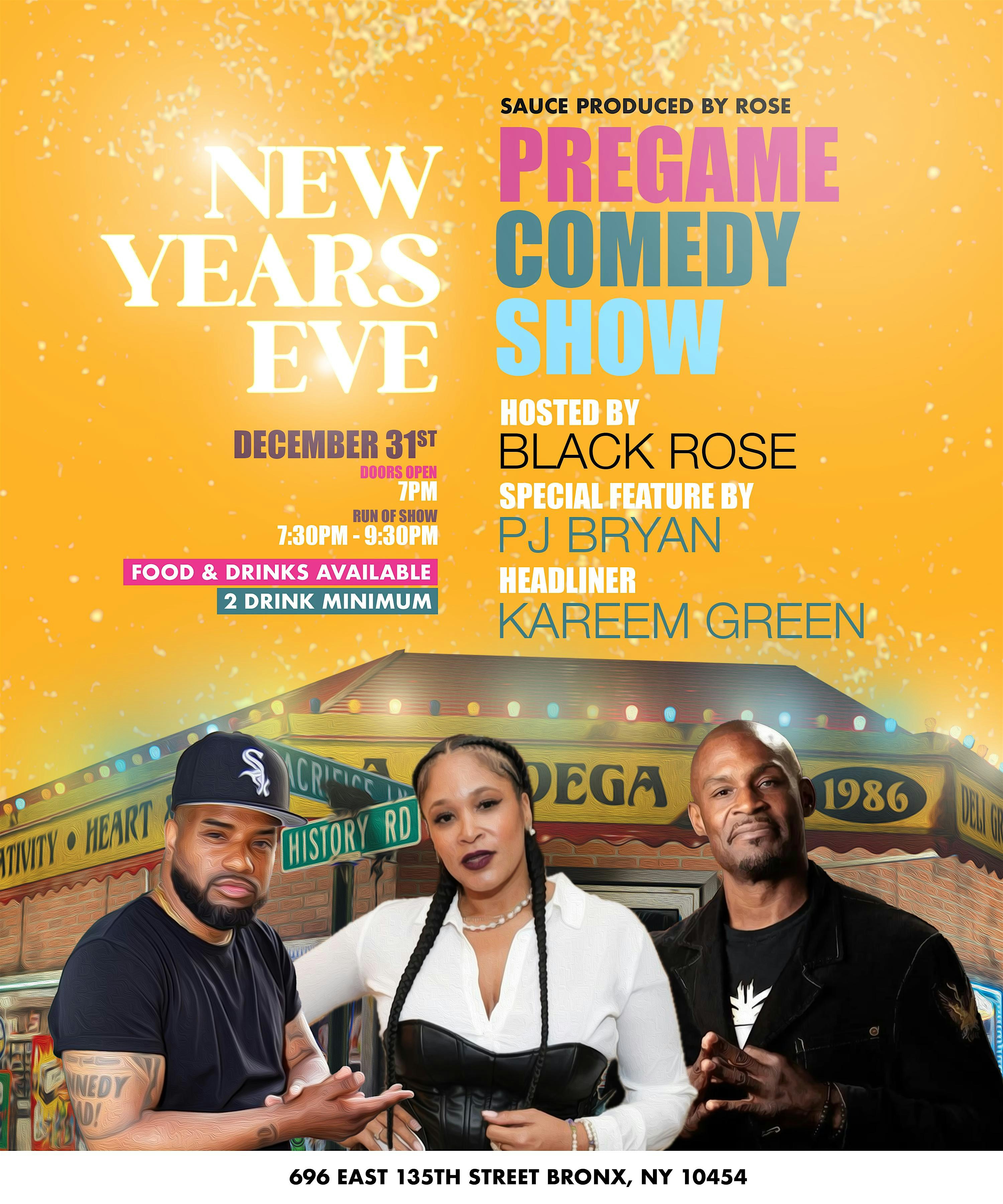 New Years Eve Pre Game Comedy Show – The Bronx, NY