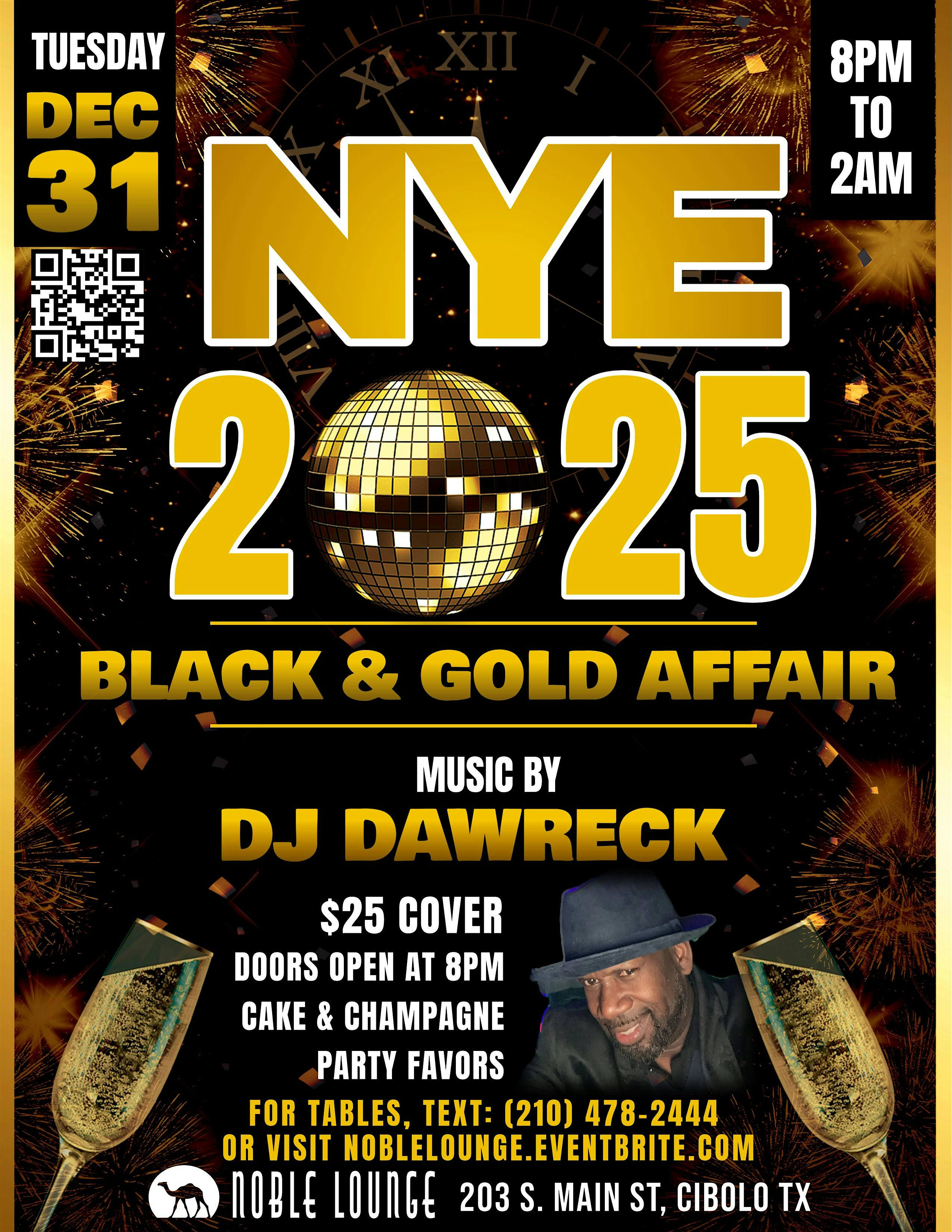 New Year’s Eve: Black & Gold Affair – Cibolo, TX