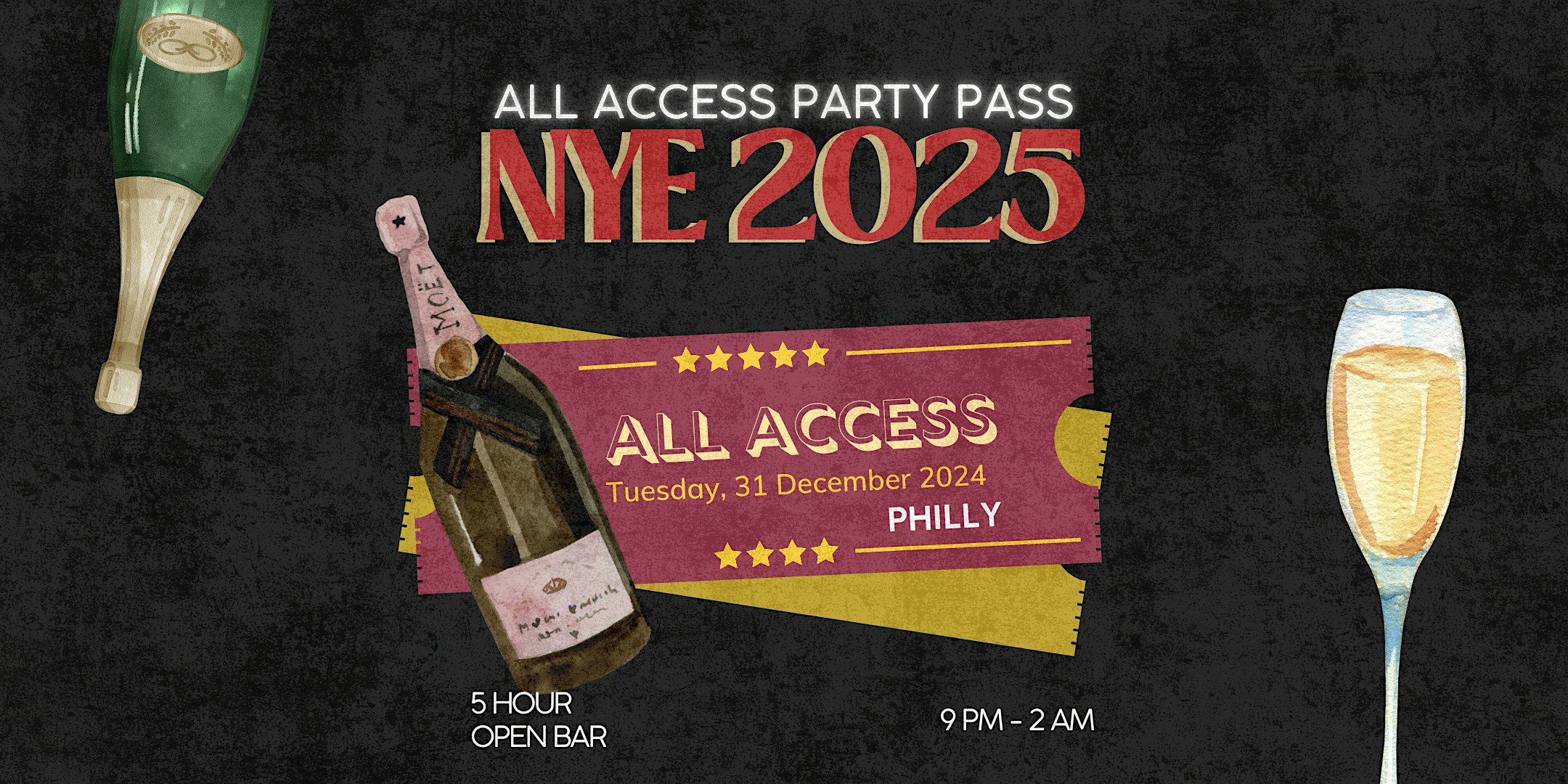 Philly’s All Access NYE 2025 Party Pass – Philadelphia, PA