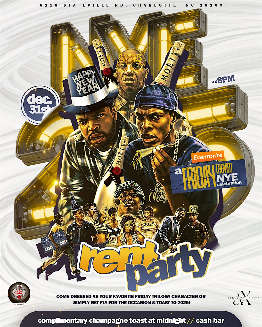 NYE Rent Party: Friday Trilogy Inspired Celebration. – Charlotte, NC