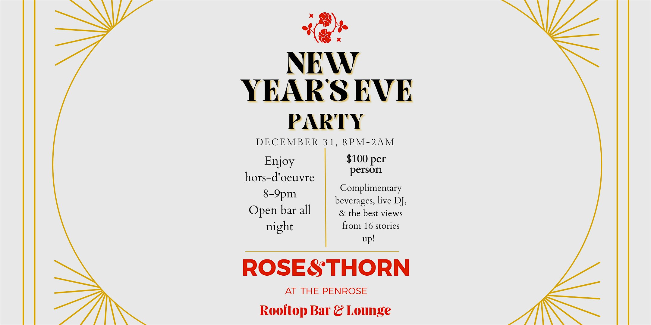 Rose & Thorn New Year’s Eve Party – Denver, CO