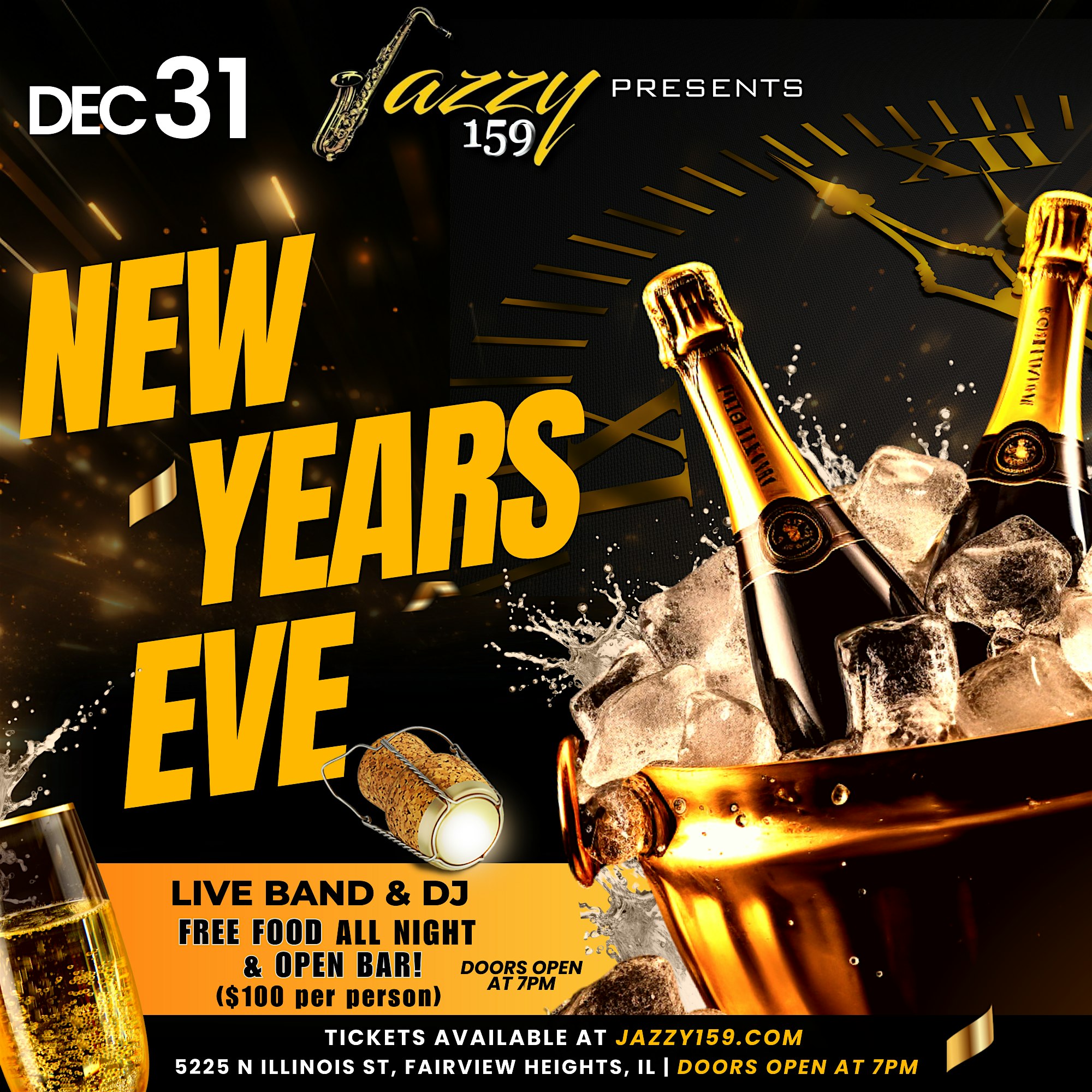 New Years Eve at Jazzy159 – Fairview Heights, IL