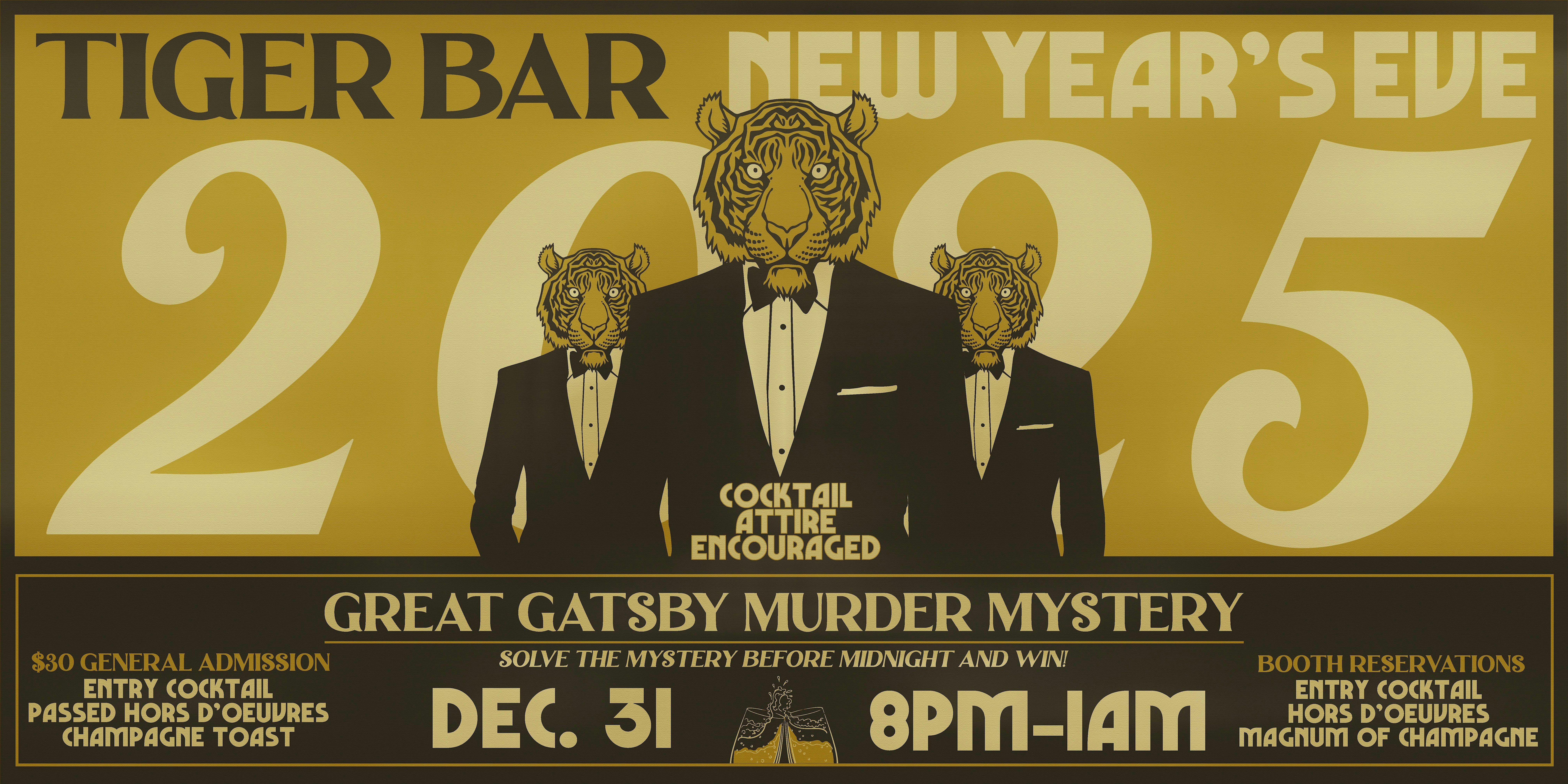 TIGER BAR New Years Eve 2025 – Nashville, TN