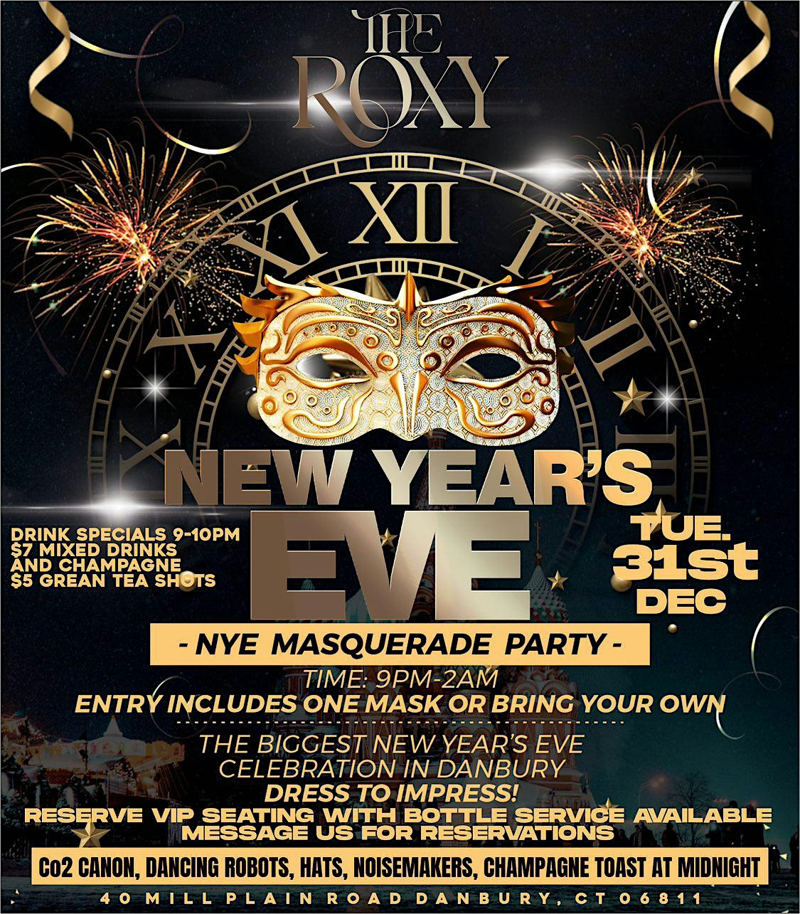 NYE 2025 masquerade party – Danbury, CT