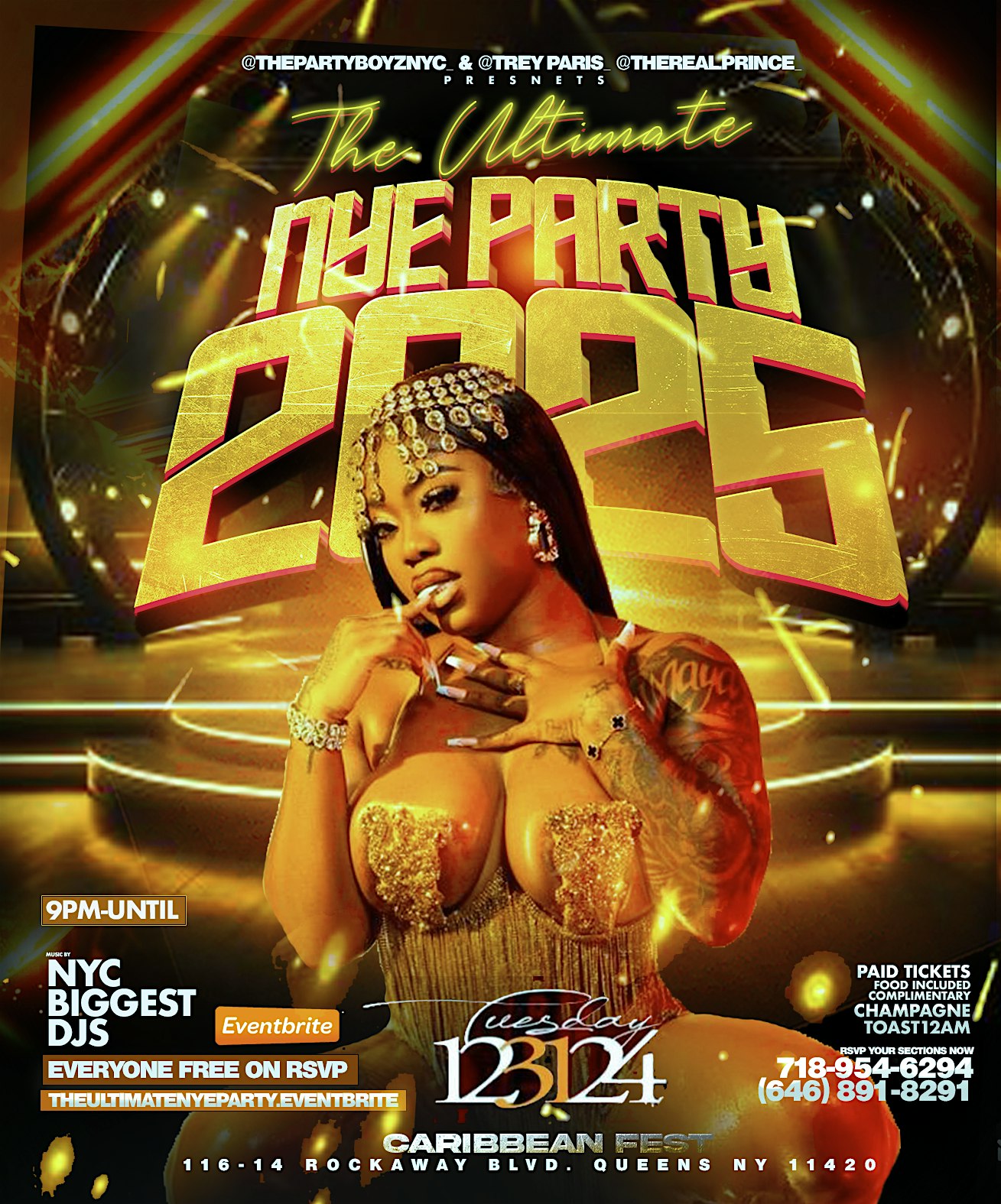 “THE ULTIMATE NYE PARTY” TUES DEC 31st 9pm-Until @ “CARRIBEAN FEST” – Queens, NY