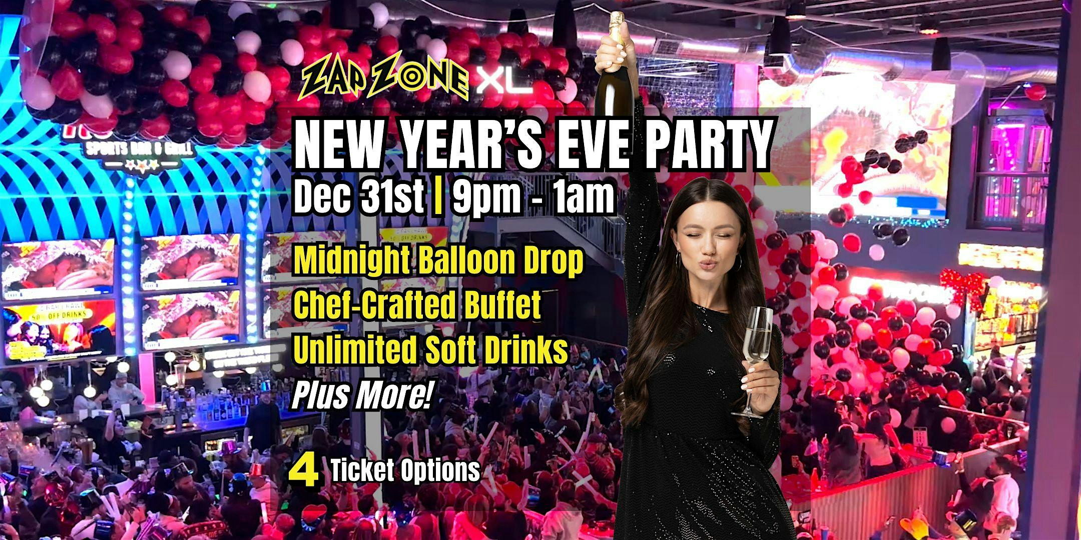 New Year’s Eve Party | Zap Zone XL – Lansing, MI