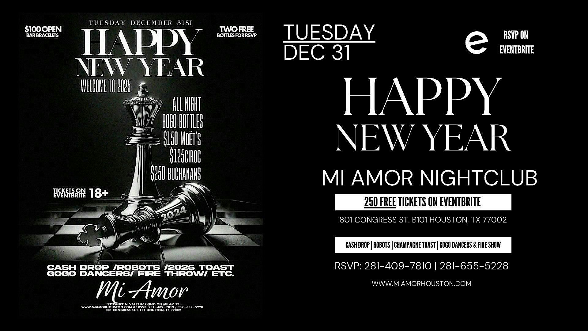 Epic New Year’s Party at Mi Amor Nightclub – Houston, TX