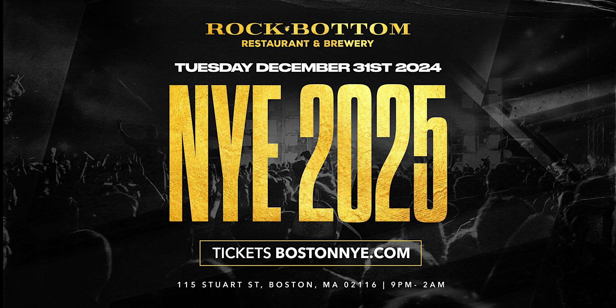 ROCK BOTTOM – New Year’s Eve 2025 – Theatre District Boston – Boston, MA