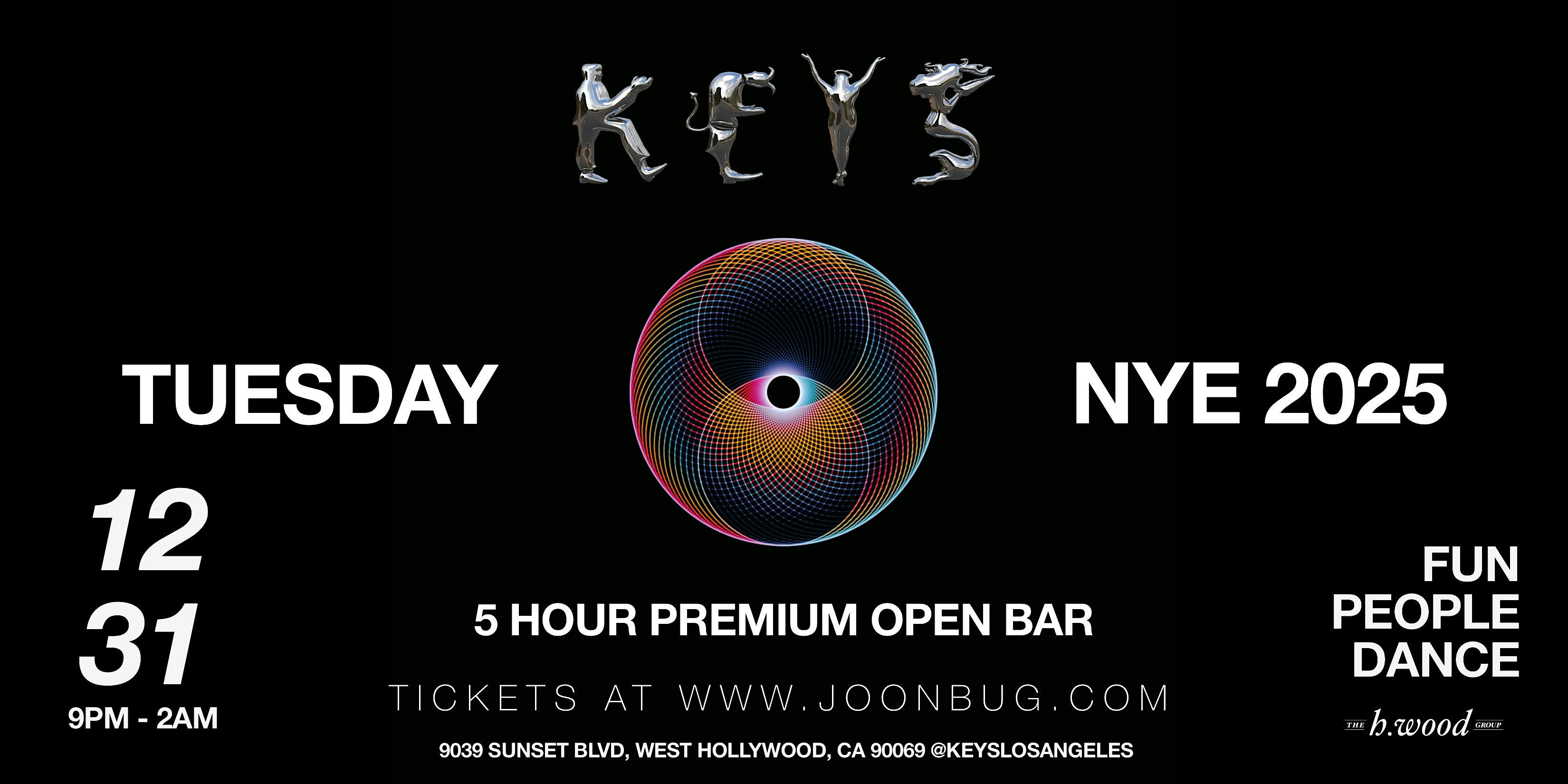 Unlock the Night: NYE’25 at Keys Nightclub – West Hollywood, CA