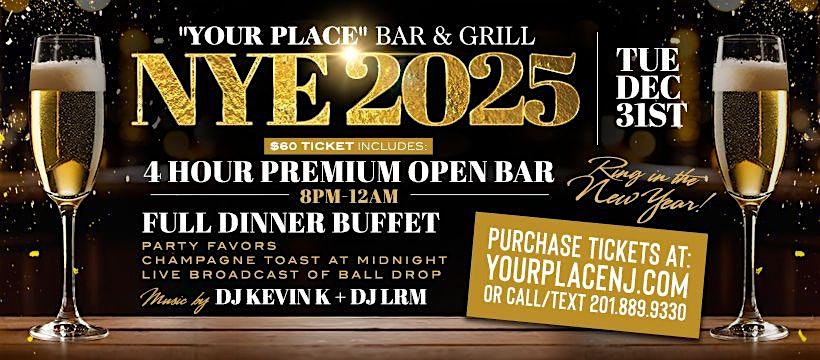 New Years Eve 2025 at Your Place Bar and Grill – North Arlington, NJ