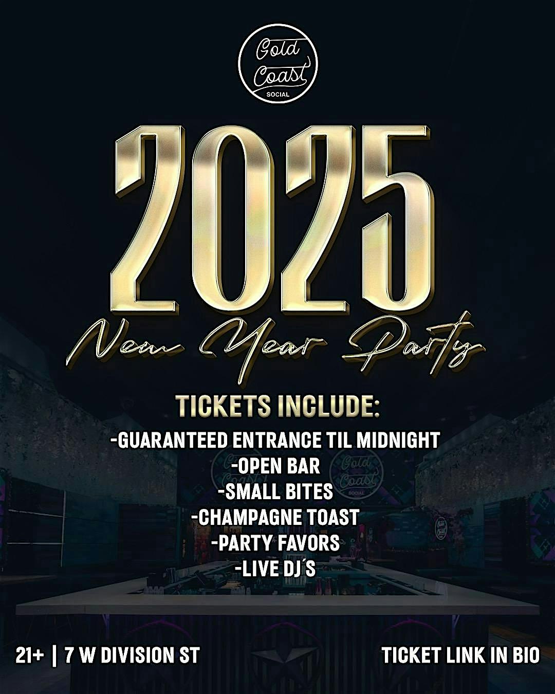 New Year’s Eve at Gold Coast Social 2025 – Chicago, IL