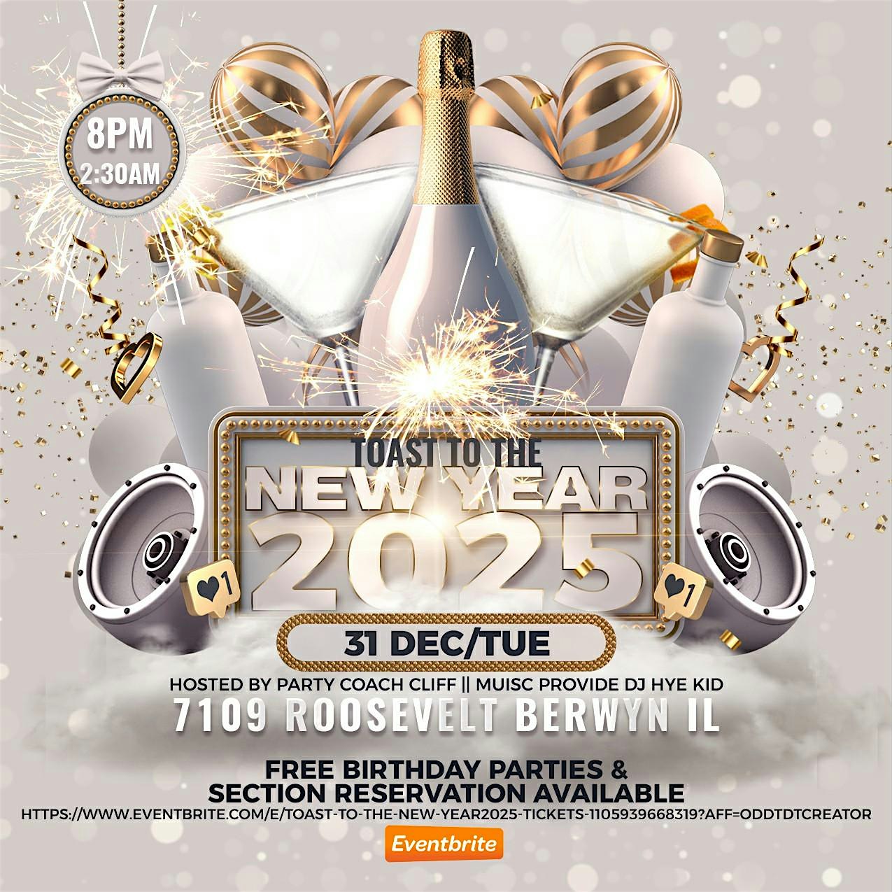 Toast to the New year2025 – Berwyn, IL