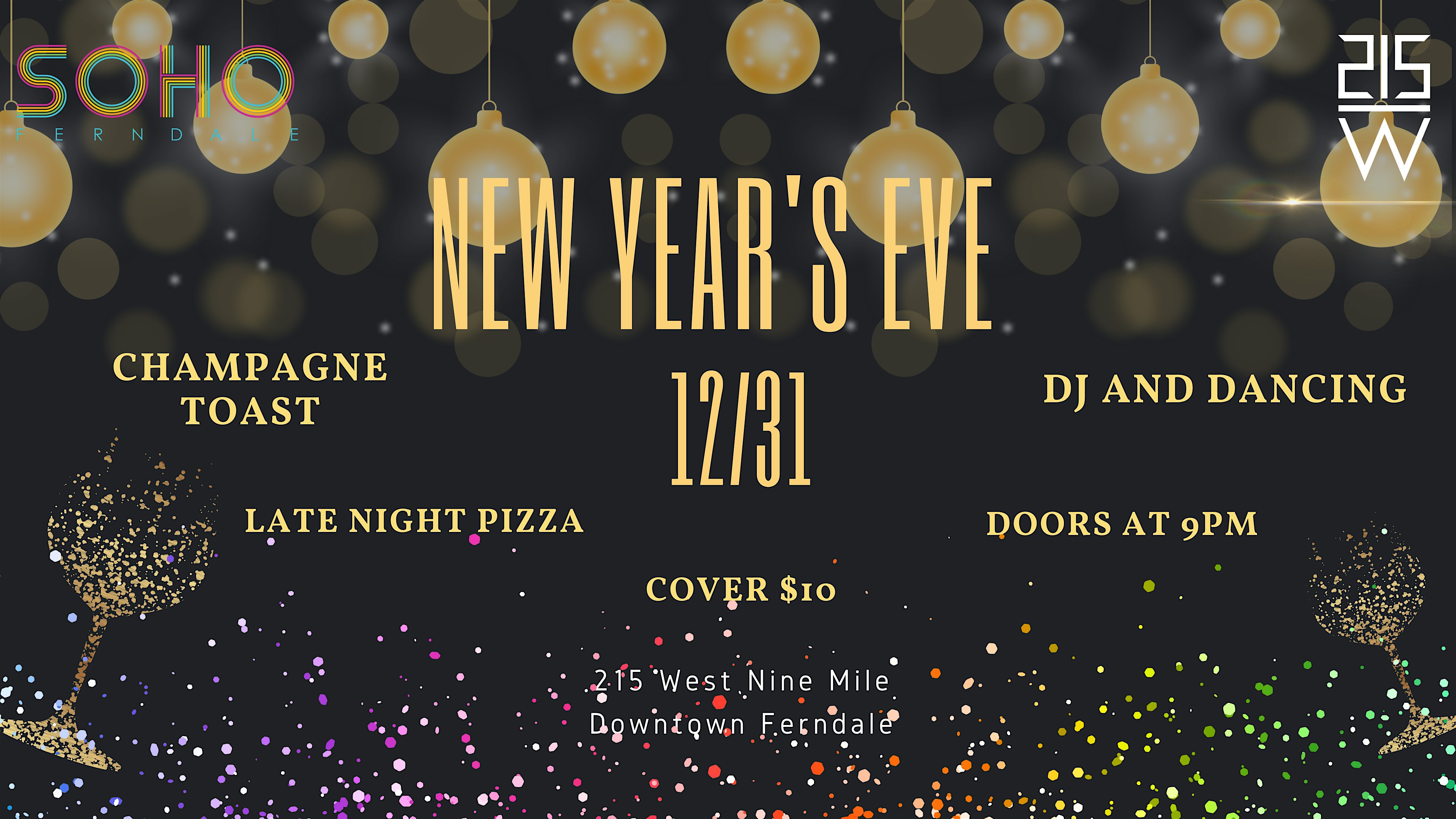 2024 New Year’s Eve Bash! – Ferndale, MI