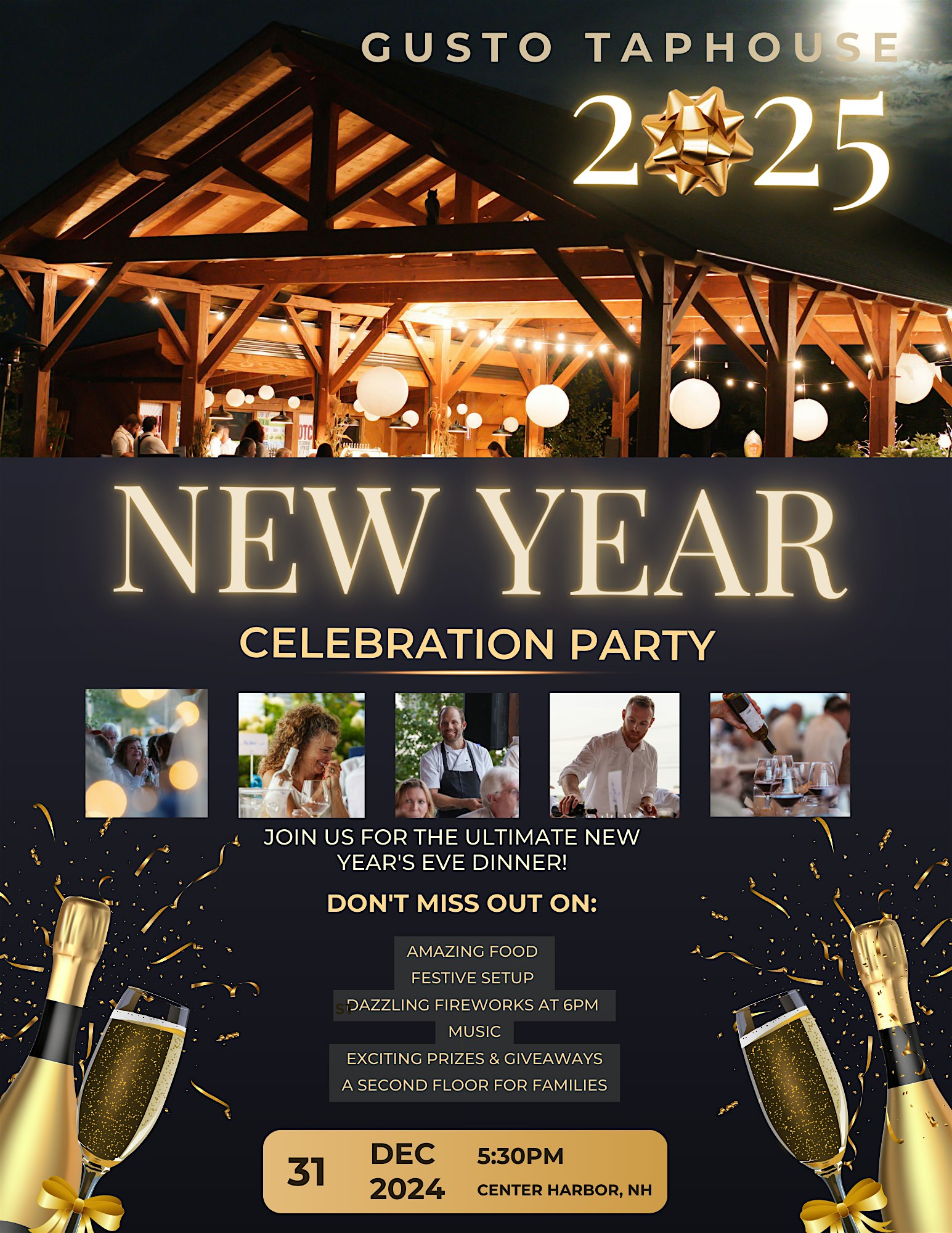 Gusto Italian New Years Eve Celebration – Center Harbor, NH