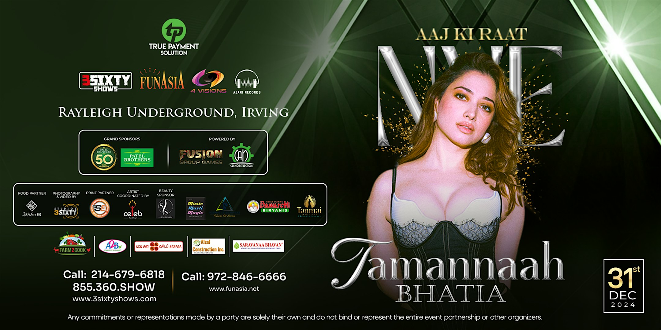 NYE 2025 with Tamannaah Bhatia – Irving, TX