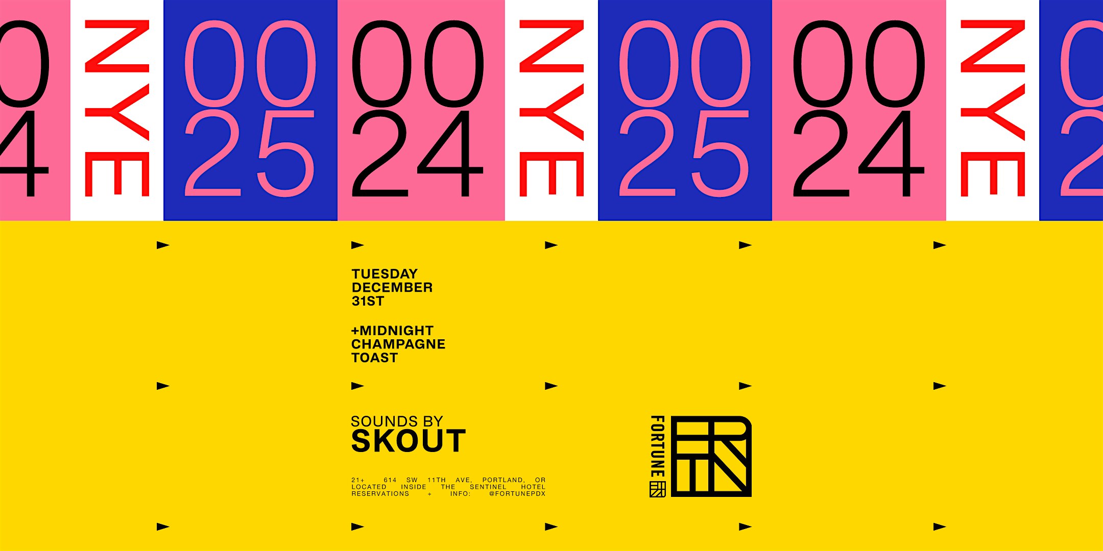 NYE ’25 at Fortune w/ DJ Skout! – Portland, OR