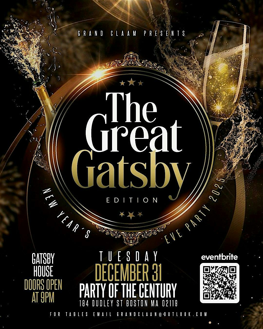 Party of the Century NYE 2025 (The Great Gatsby Theme) – Boston, MA