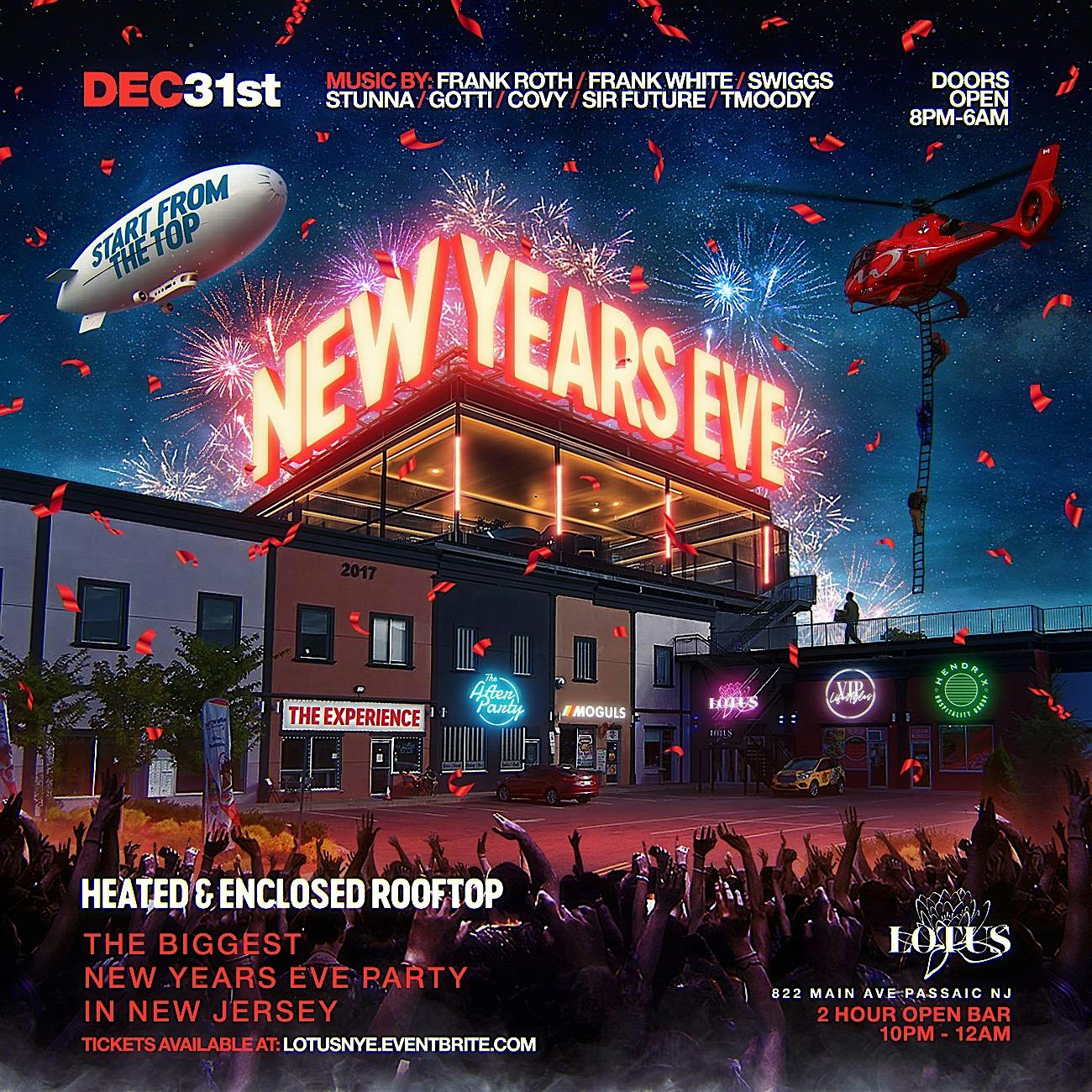 NYE @ LOTUS ROOFTOP – Passaic, NJ