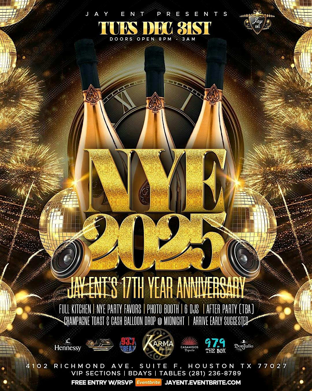 NEW YEARS EVE 2025 PARTY @ KARMA RIVER OAKS – Houston, TX