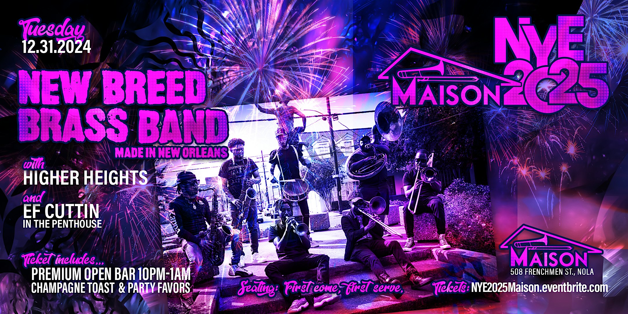 New Year’s Eve 2025 At Maison featuring the New Breed Brass Band – New Orleans, LA