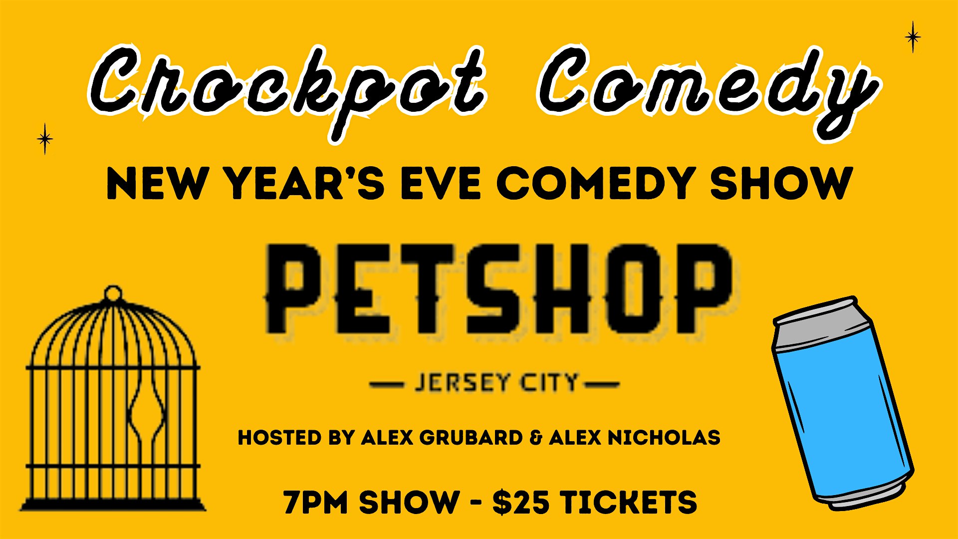 New Year’s Eve Comedy Show at Pet Shop – Jersey City, NJ