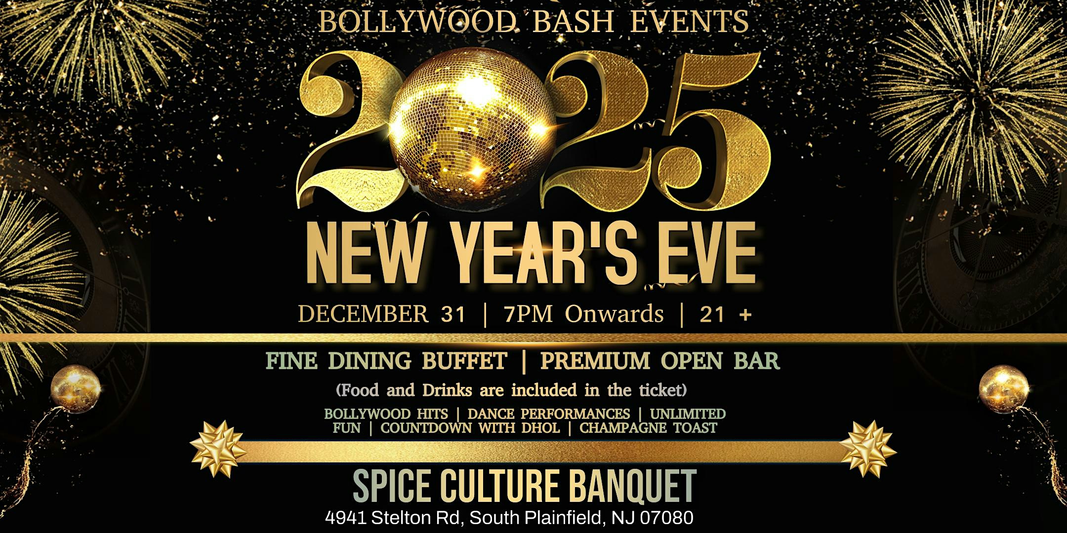 BIGGEST BOLLYWOOD NEW YEAR’S EVE@ SOUTH PLAINFIELD NJ – South Plainfield, NJ