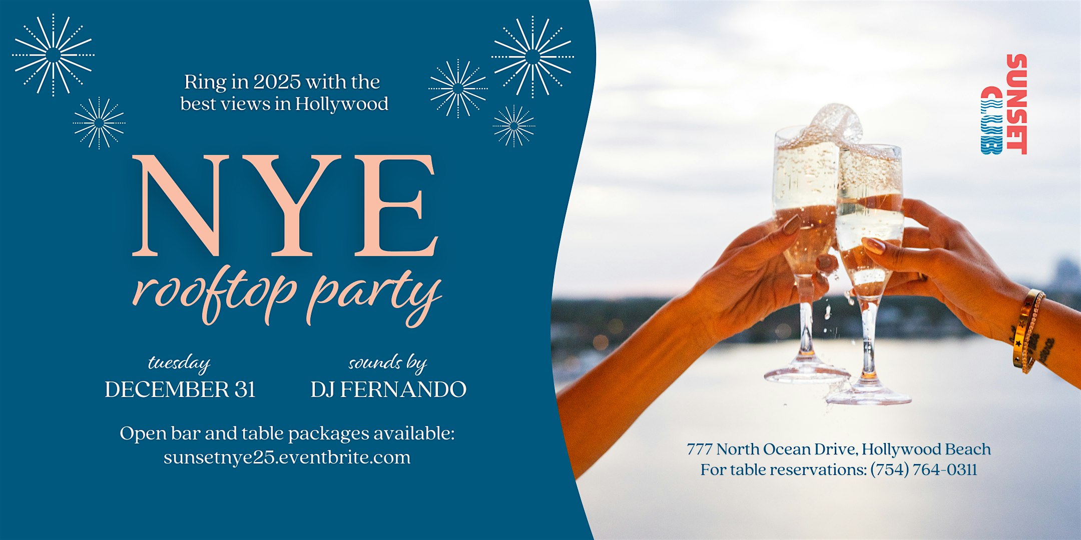 Rooftop New Year’s Eve Party at Sunset Club! – Hollywood, FL