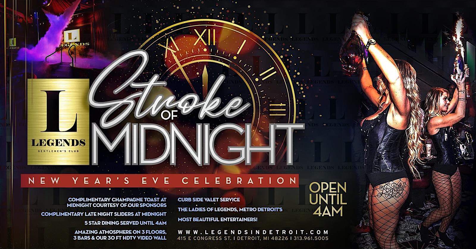 The Stroke of Midnight: New Years Eve 2025 at Michigan’s Premier venue! – Detroit, MI