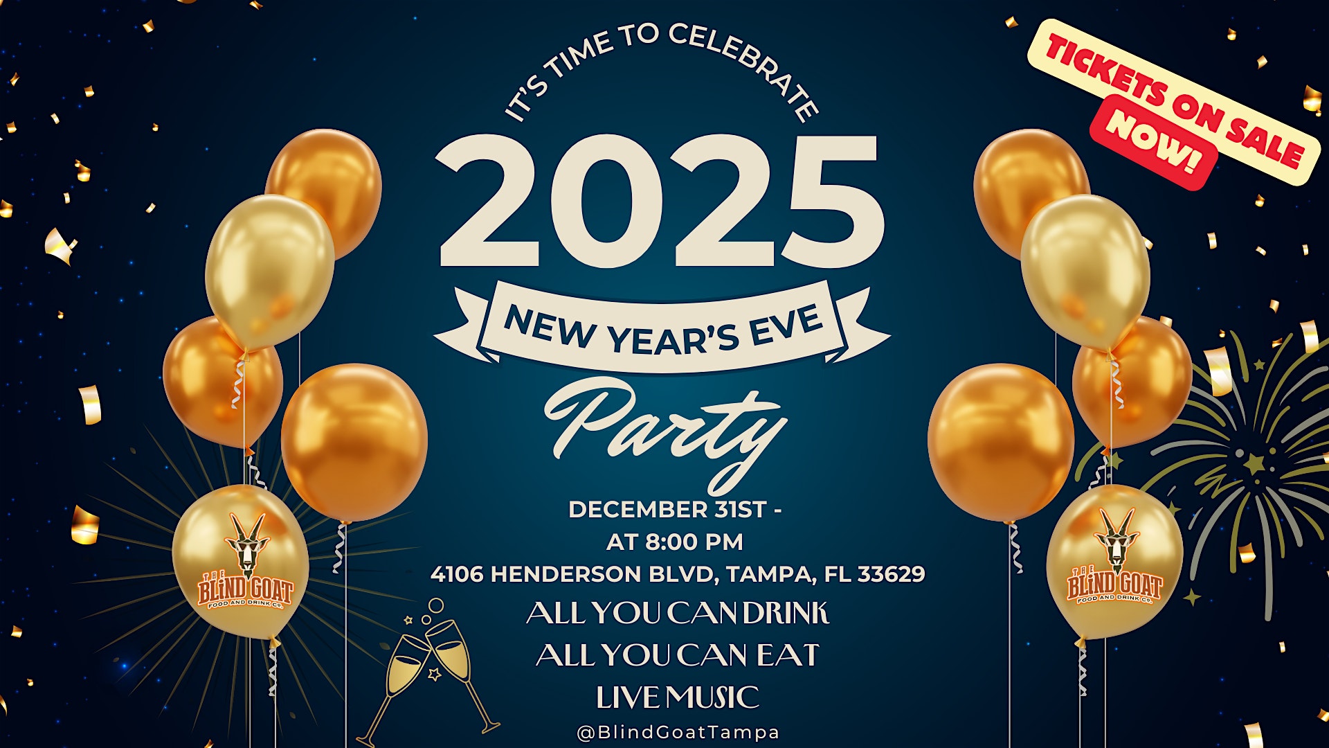 New Year’s Eve At The Blind Goat – Tampa, FL