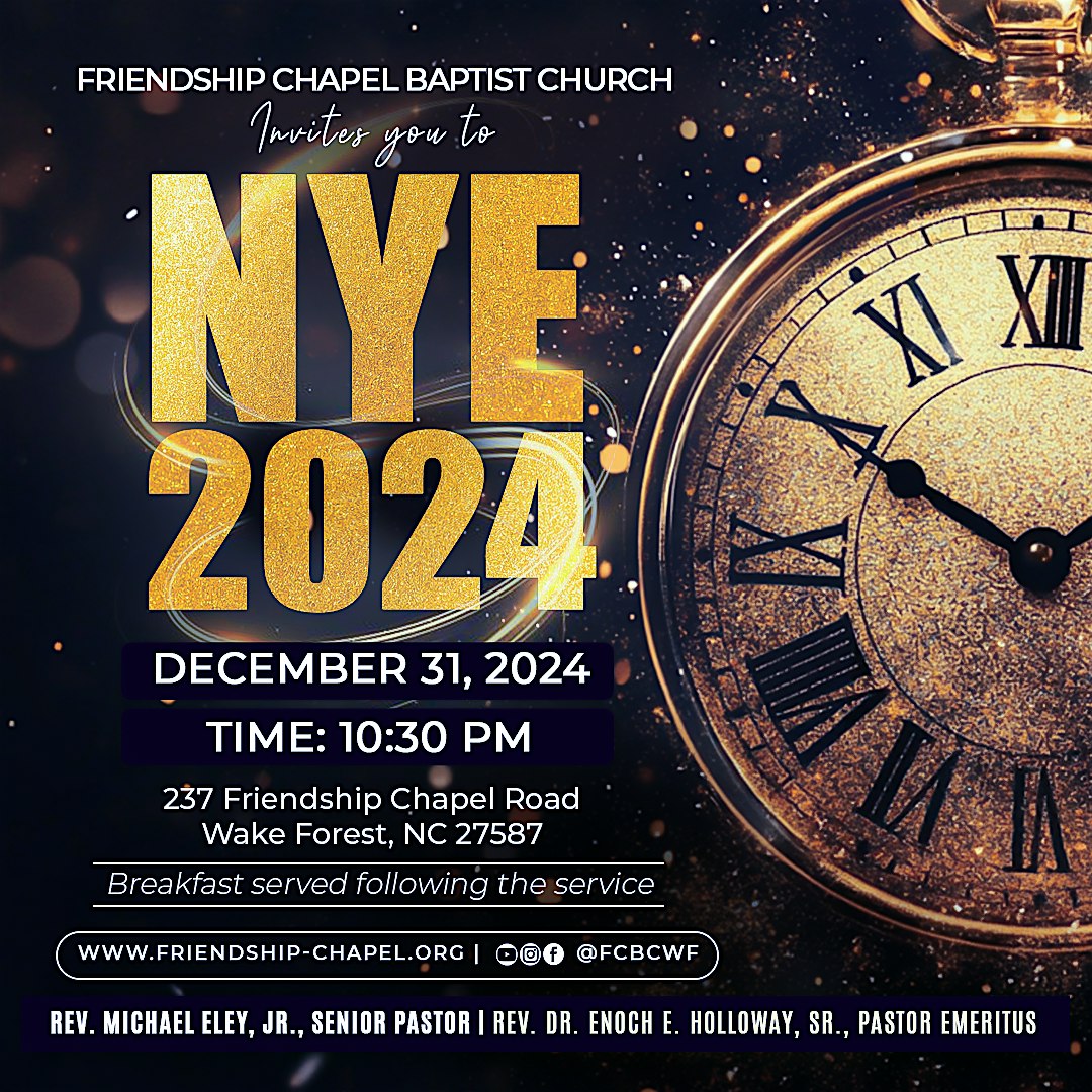 New Years Eve Celebration 2024 – Wake Forest, NC