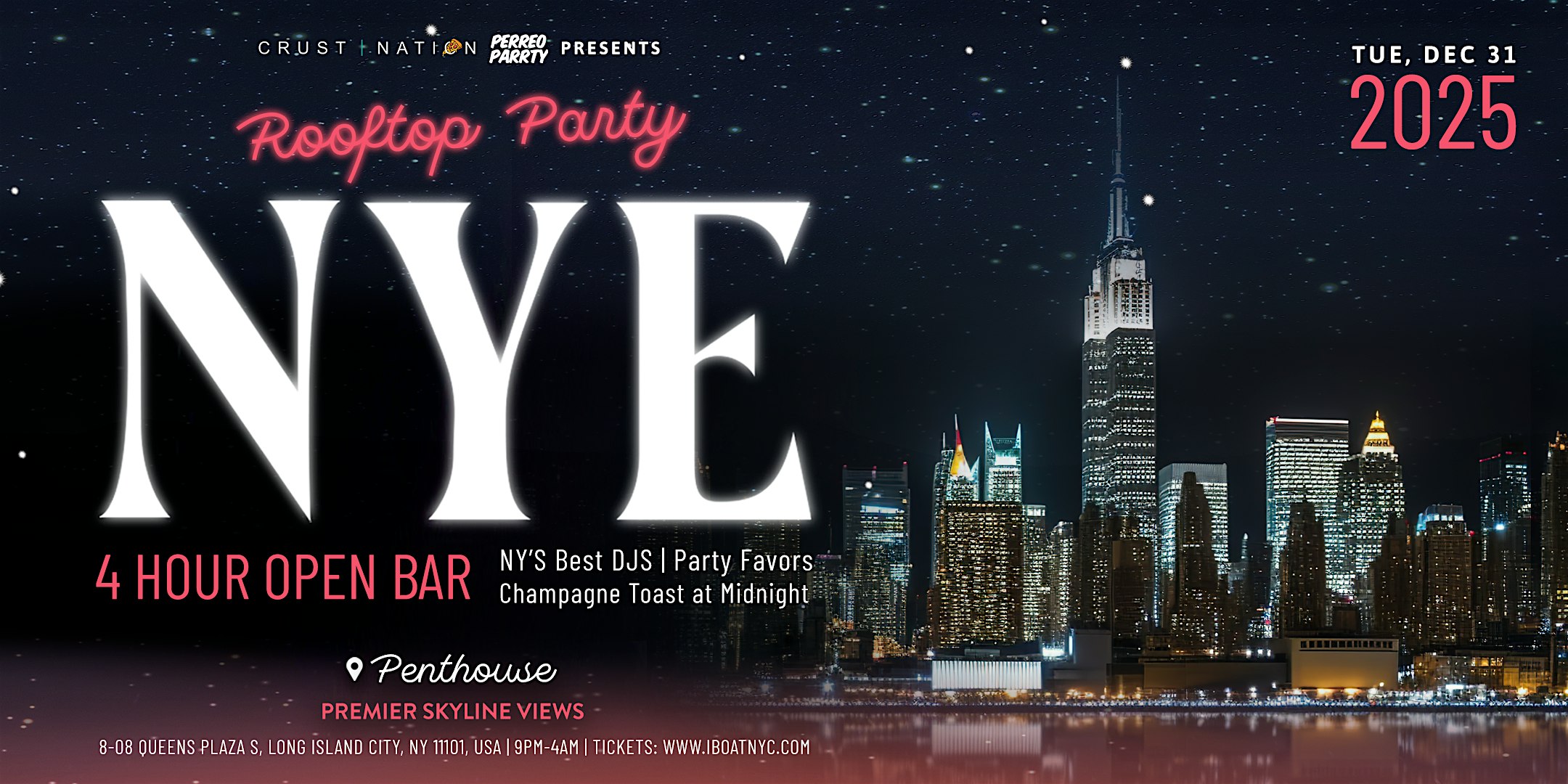 New Year’s Eve 2025 @ The Penthouse Rooftop – Queens, NY