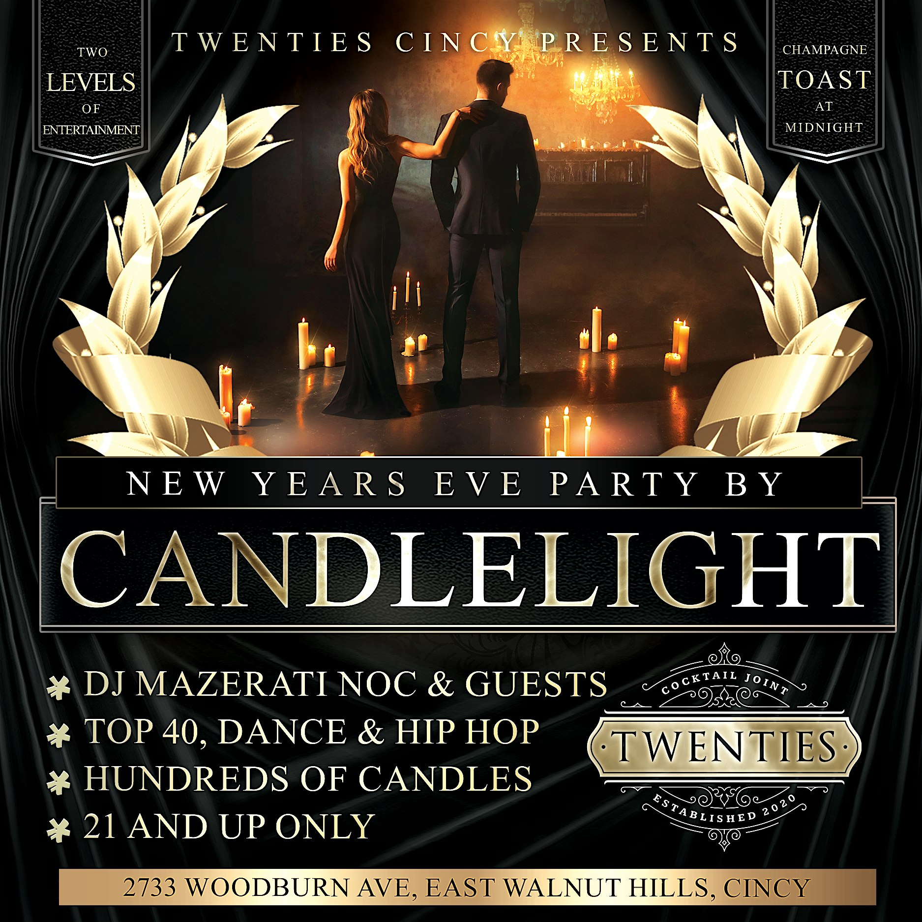 New Year’s Eve by Candlelight Party – Cincinnati, OH