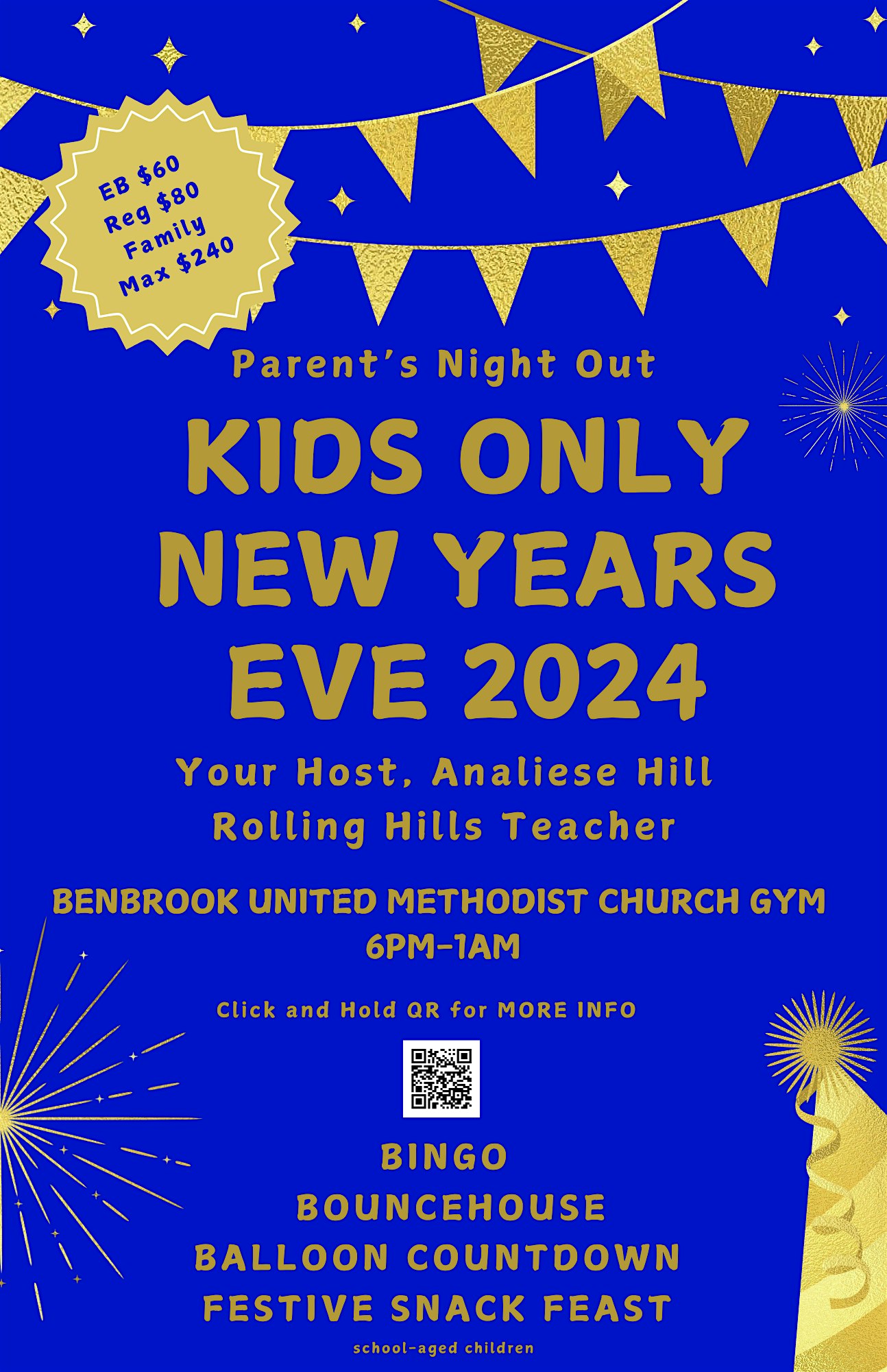 Kids Only New Years Eve 2024 – Benbrook, TX