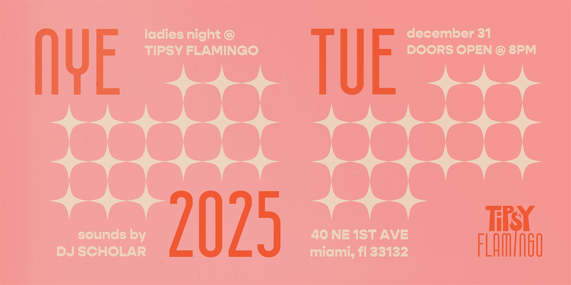 Ladies Night New Year’s Eve Party at Tipsy Flamingo! – Miami, FL