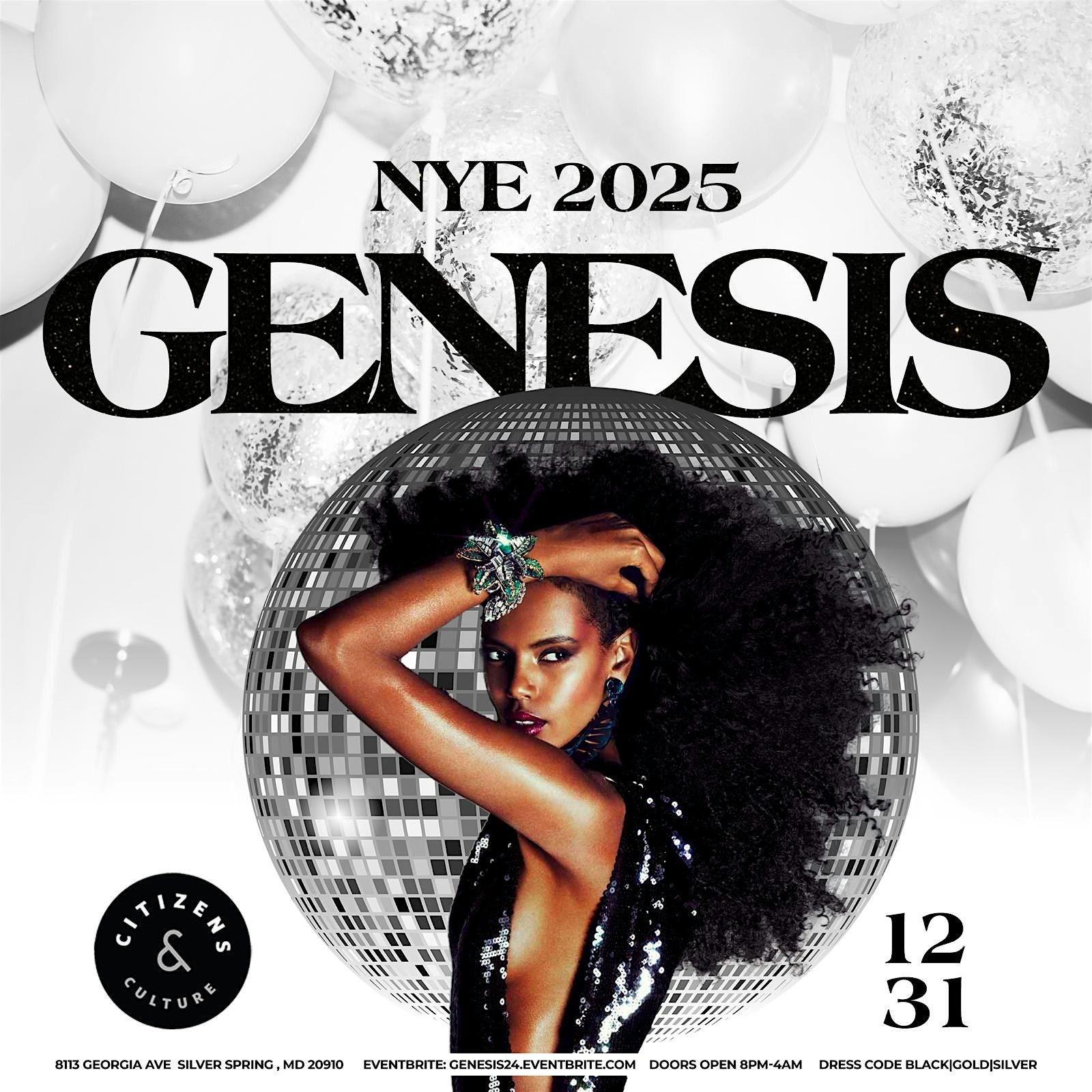 GENESIS 2.0 NYE PARTY 2025 | CITIZENS & CULTURE ROOFTOP – Silver Spring, MD