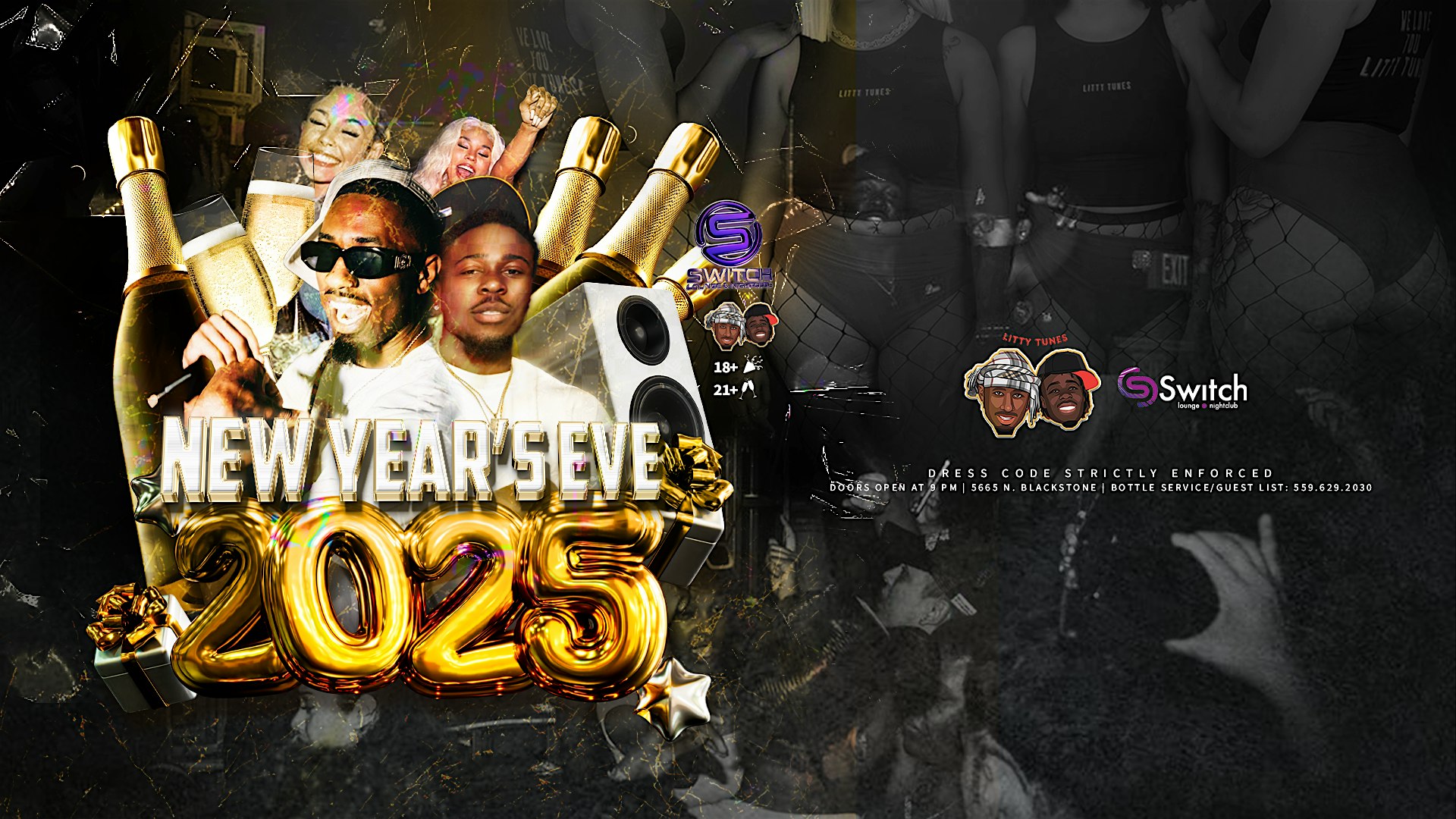 New Year’s Eve 2025 Party w/ Litty Tunes 18+/21+ – Fresno, CA