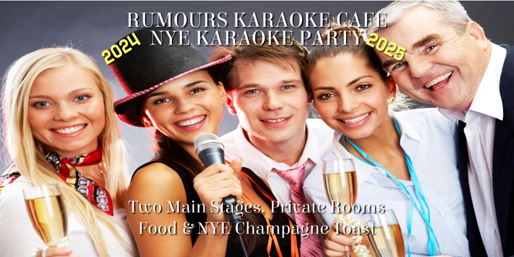 Rumours Karaoke Cafe NYE 2025 Karaoke, Dinner & Champagne Toast – Denver, CO