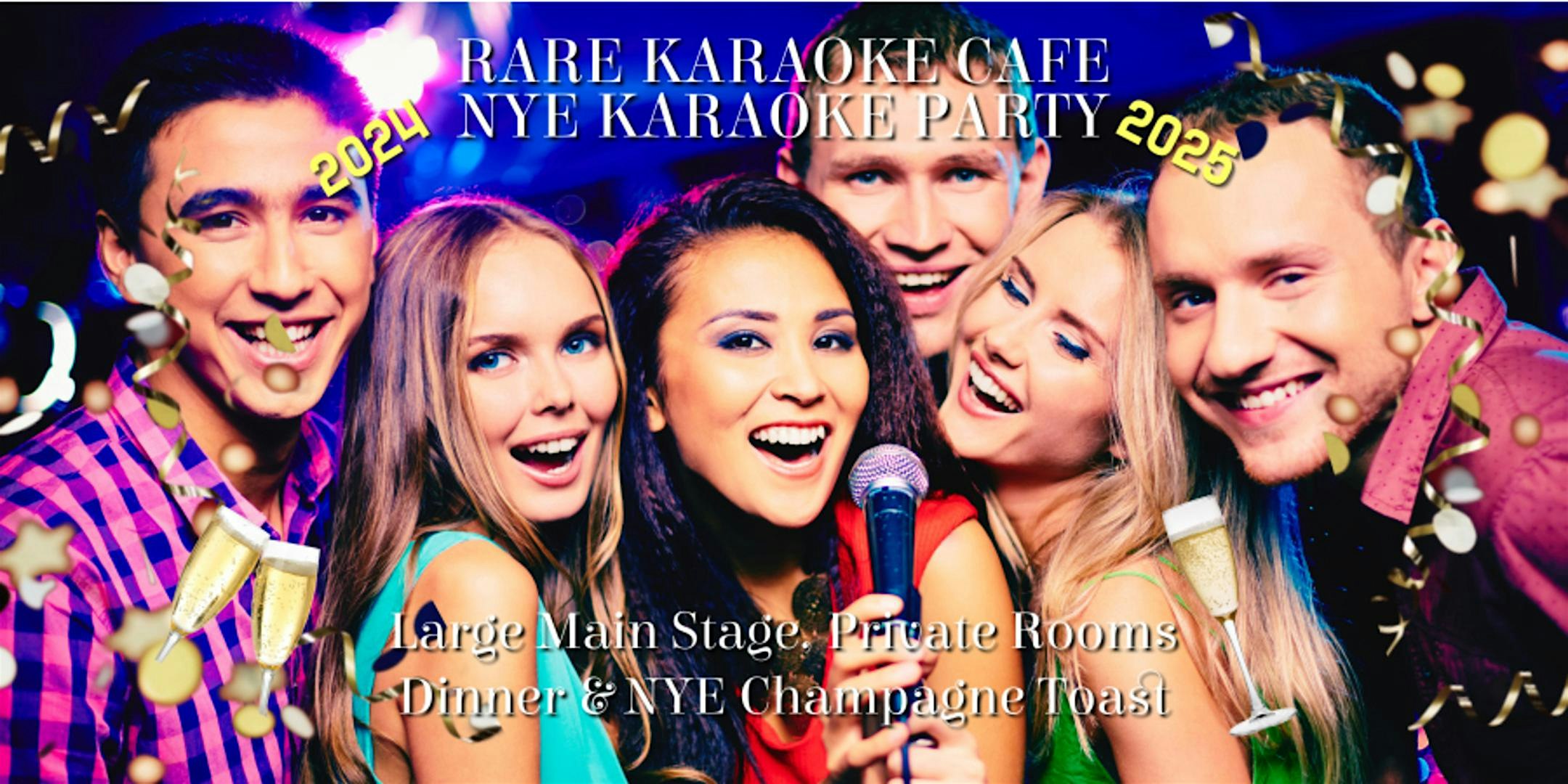 Rare Karaoke Cafe NYE 2025 Karaoke, Dinner & Champagne Toast – Lone Tree, CO