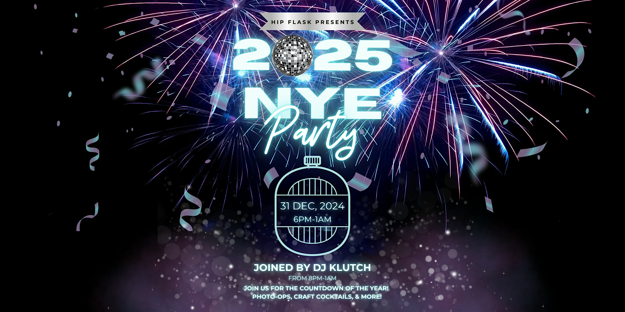 Hip Flask’s 2025 NYE Party! – Bethesda, MD