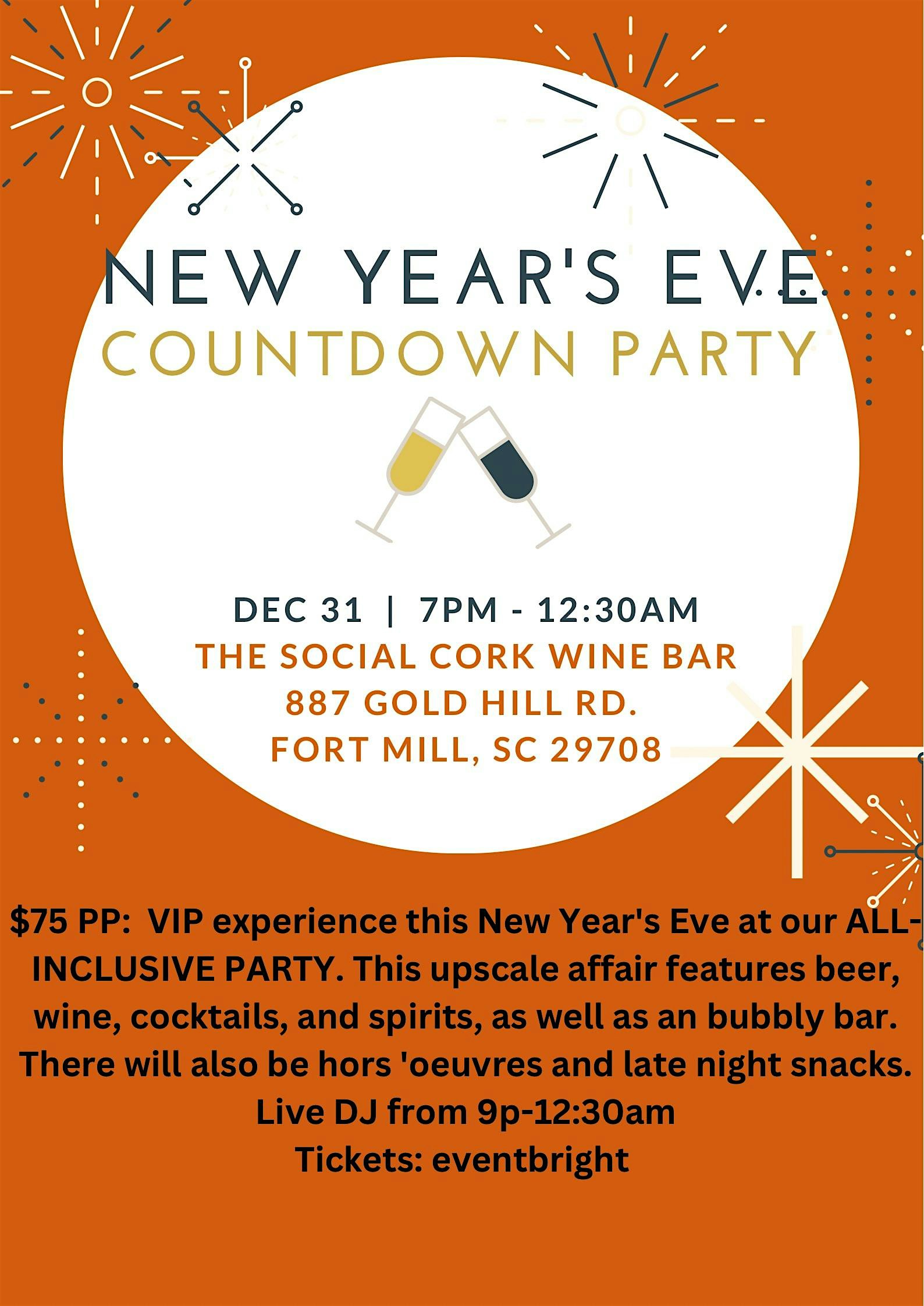 All inclusive NYE Party – Fort Mill, SC