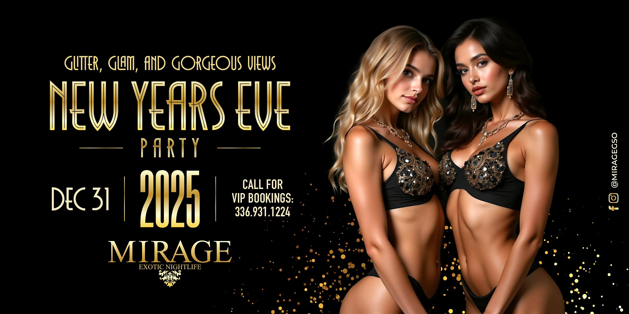 New Year’s Eve Party @ Mirage Exotic Nightlife, Tuesday, December 31st! – Greensboro, NC