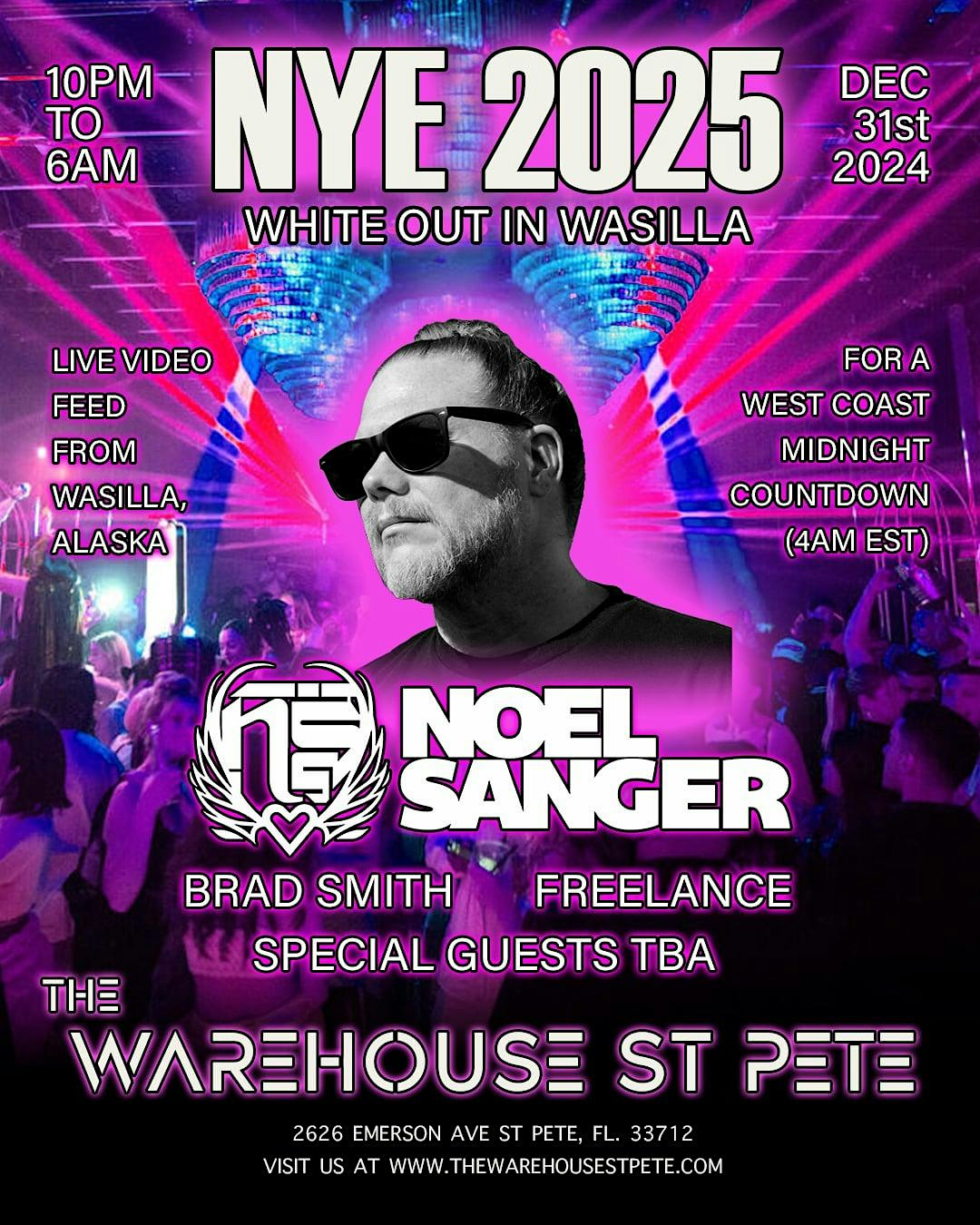 New Year’s Eve at The WareHouse St Pete feat Noel Sanger & Brad Smith – St. Petersburg, FL