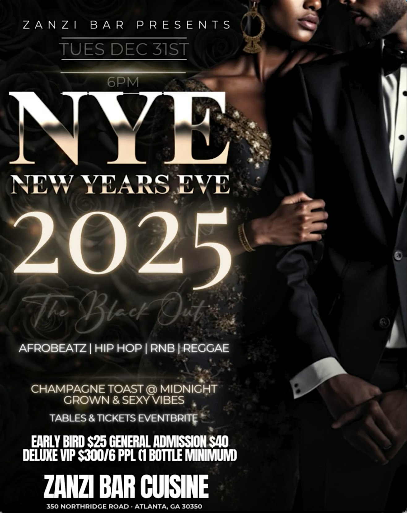 Zanzi Bar NYE Bash – Atlanta, GA