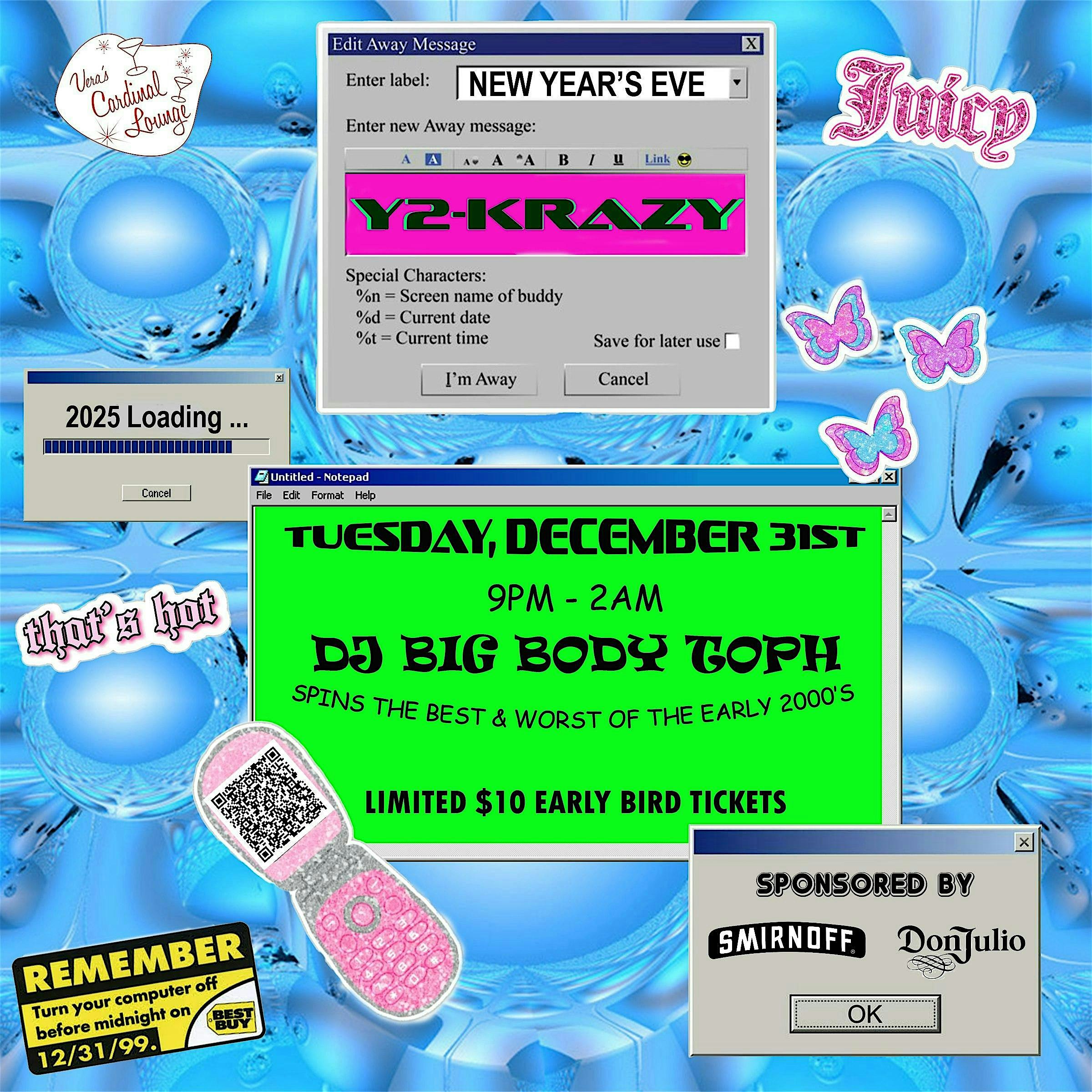 Vera’s Y2-Krazy New Year’s Eve Party – Somerville, MA