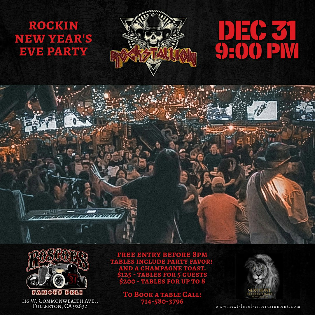 NYE Party with Rockstallion Band – Fullerton, CA