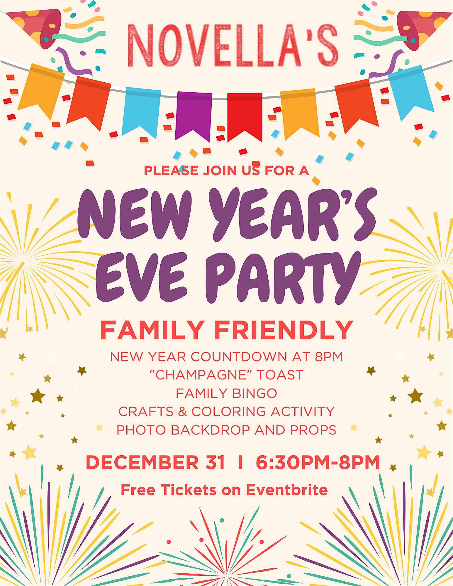 Family Friendly New Year’s Eve Party – Milford Charter Township, MI