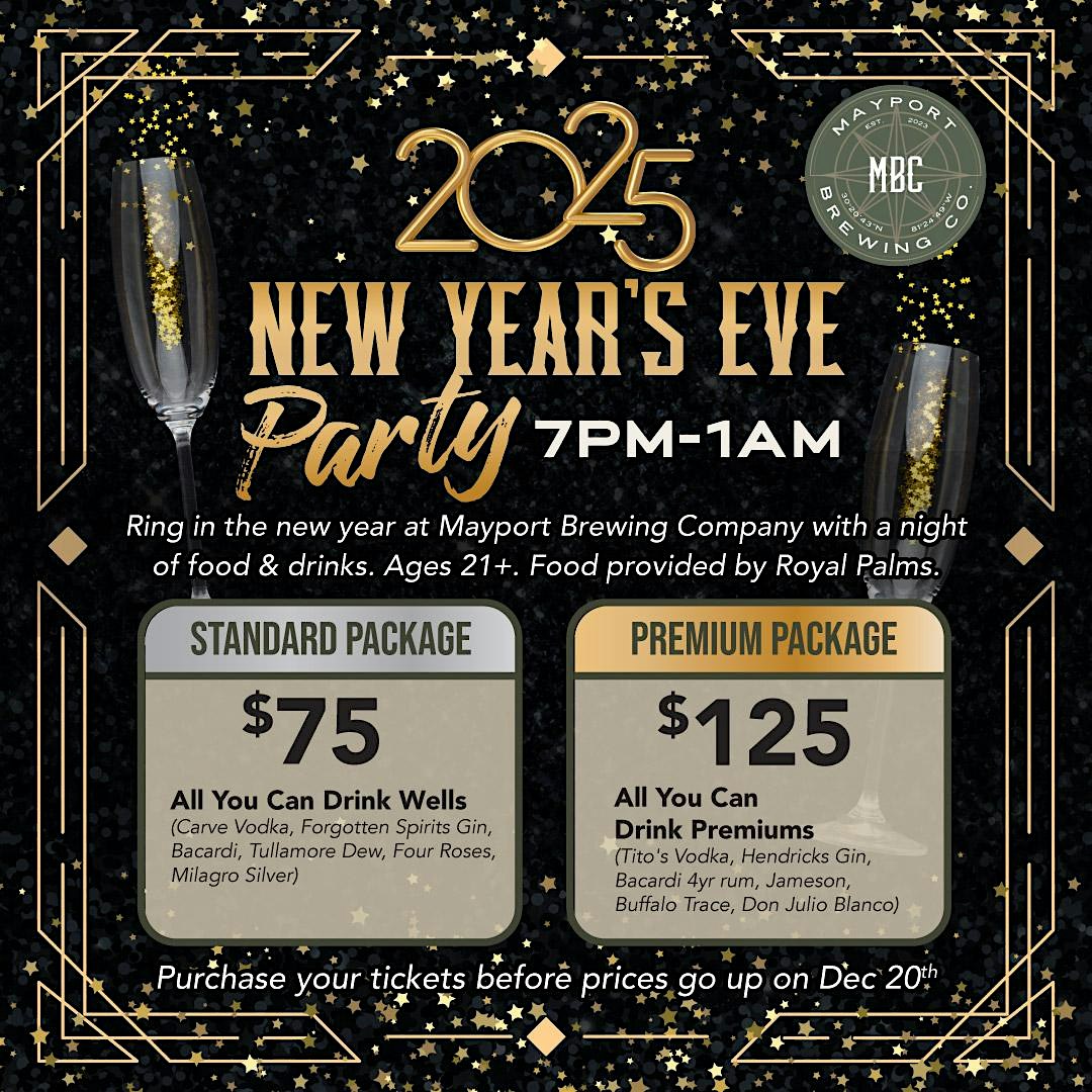 Mayport Brewing First Annual NYE Bash – Jacksonville, FL