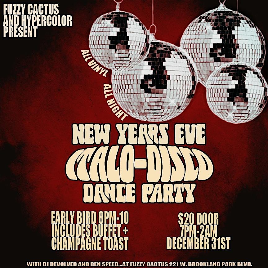 NEW YEARS EVE ITALO-DISCO DANCE PARTY AT FUZZY CACTUS – Richmond, VA