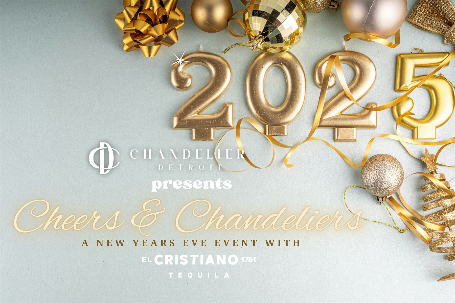 Cheers and Chandeliers 2025: NYE at Chandelier Detroit – Detroit, MI