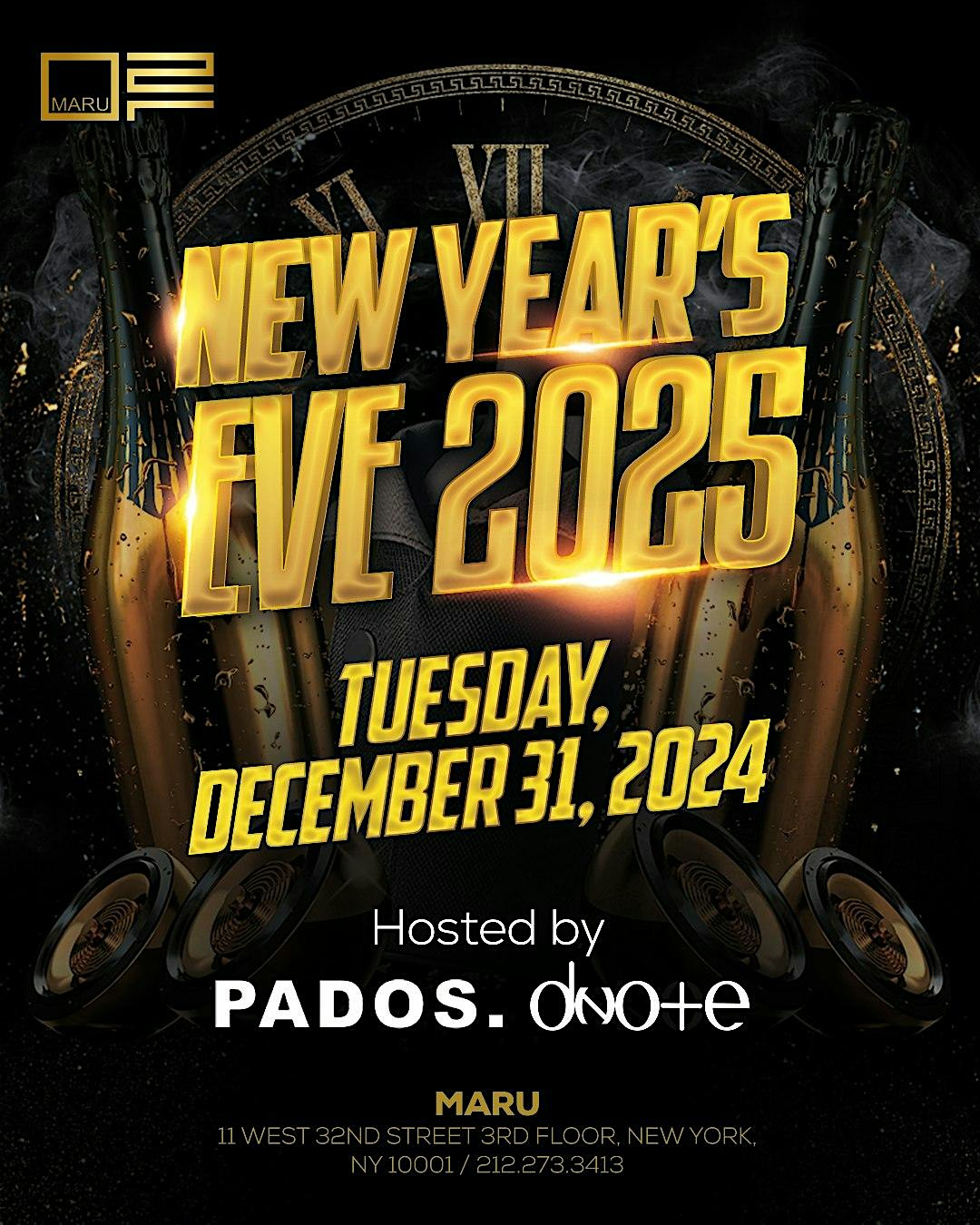 New Years 2025 at Maru Lounge 21+ – New York, NY